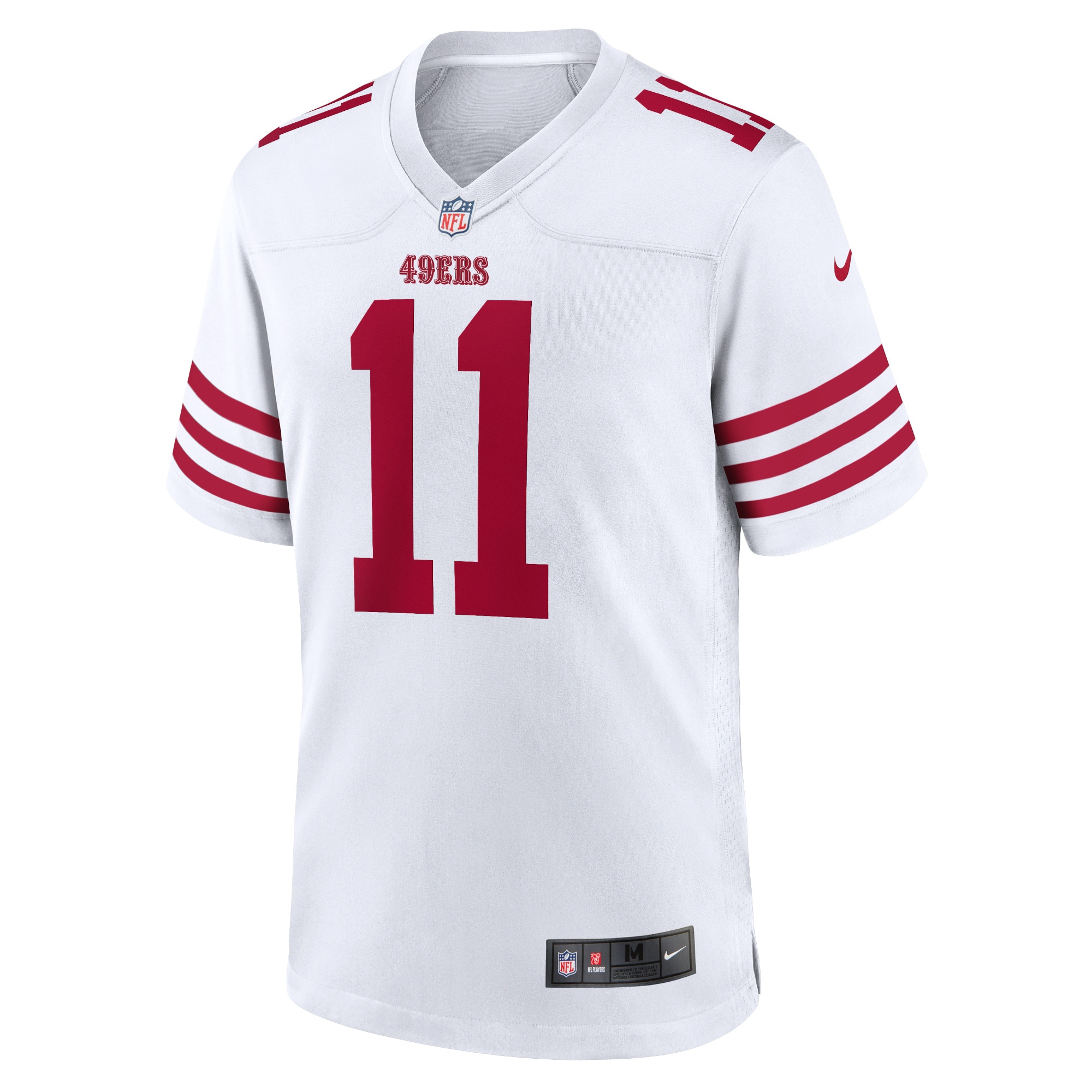 Alternative view of Men's San Francisco 49ers Brandon Aiyuk White Player Game Jersey JS5979 nicesnker