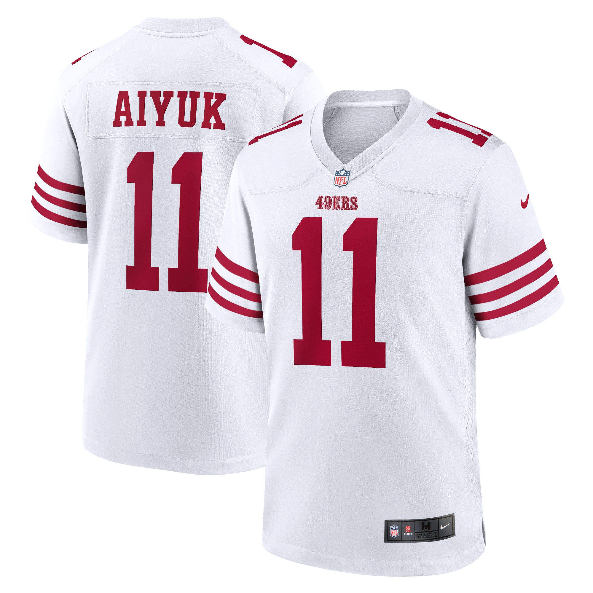 Men's San Francisco 49ers Brandon Aiyuk White Player Game Jersey JS5979 nicesnker