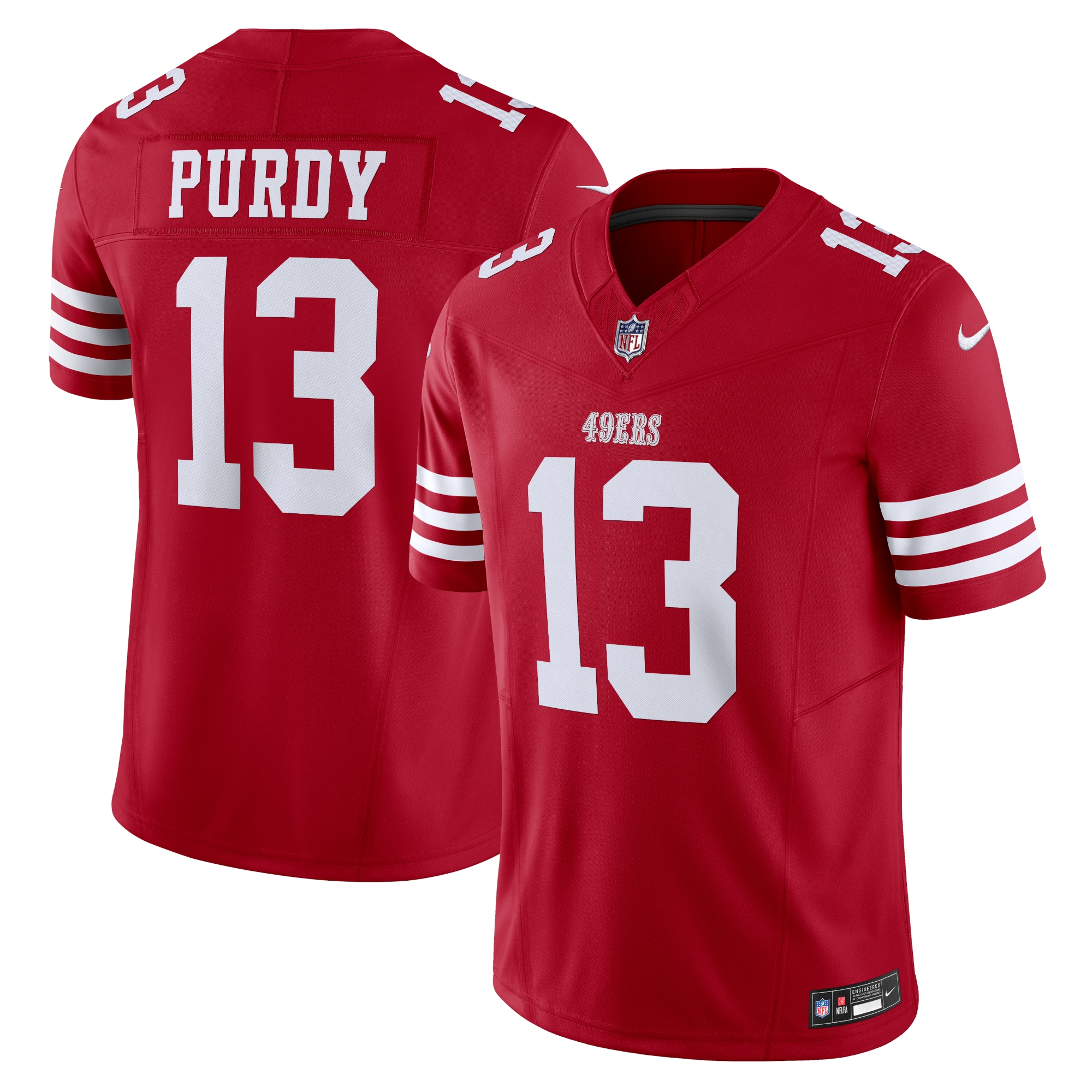 Men's San Francisco 49ers Brock Purdy Scarlet Vapor F.U.S.E. Limited Jersey JS2548 nicesnker