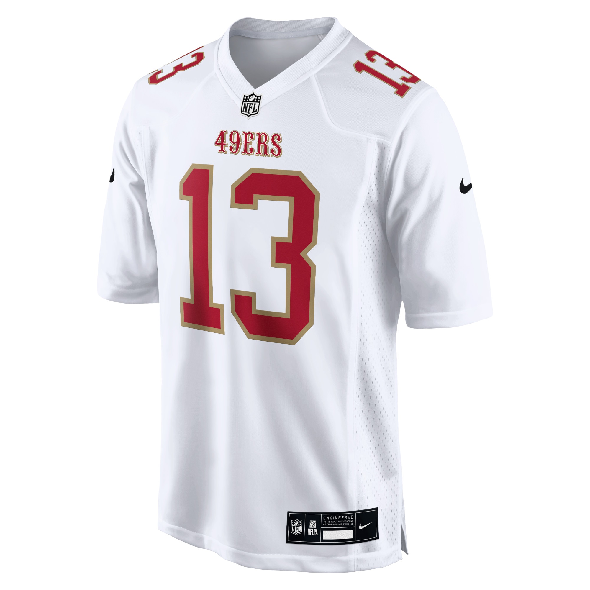 Alternative view of Men's San Francisco 49ers Brock Purdy Tundra White Fashion Game Jersey JS2986 nicesnker