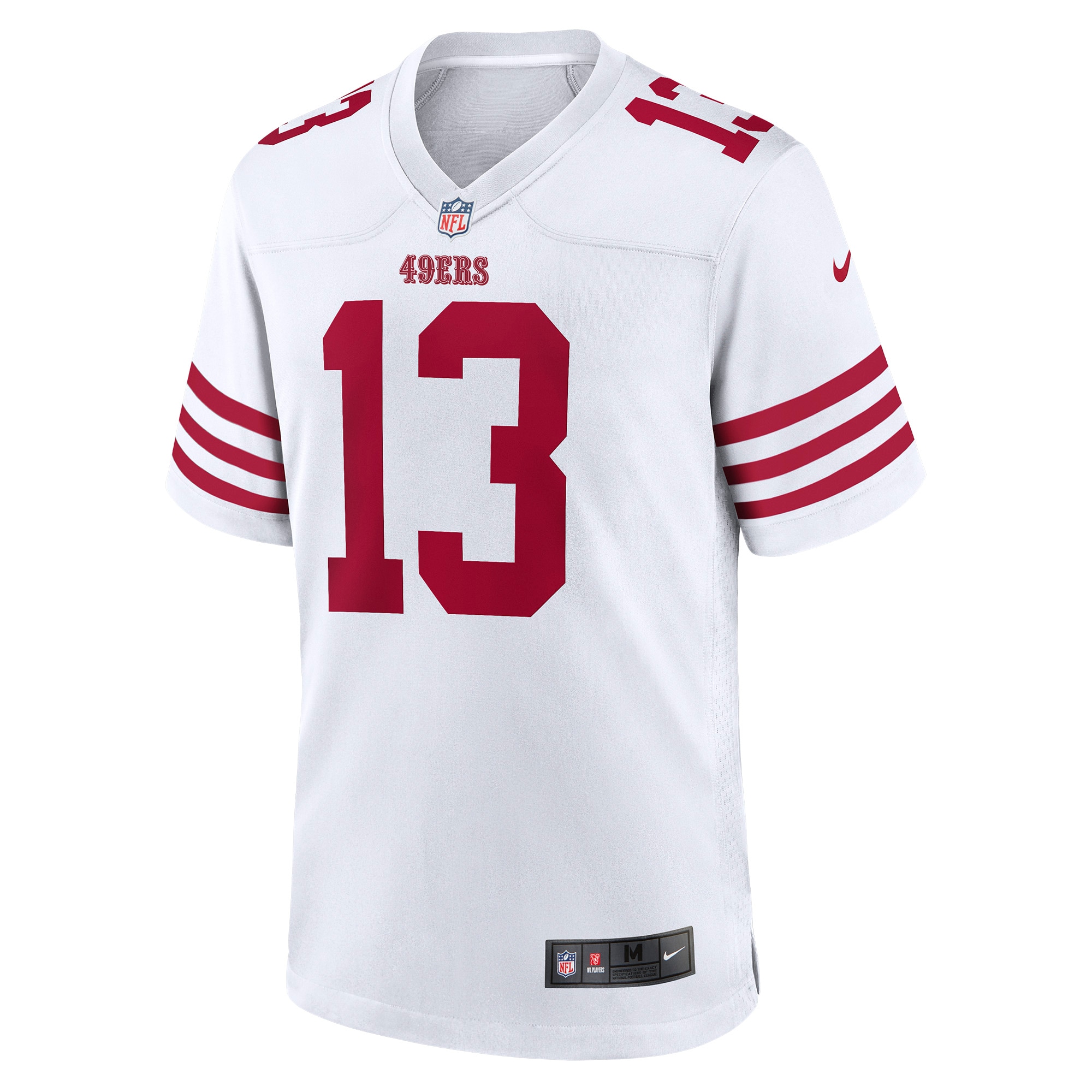 Alternative view of Men's San Francisco 49ers Brock Purdy White Game Player Jersey JS5154 nicesnker