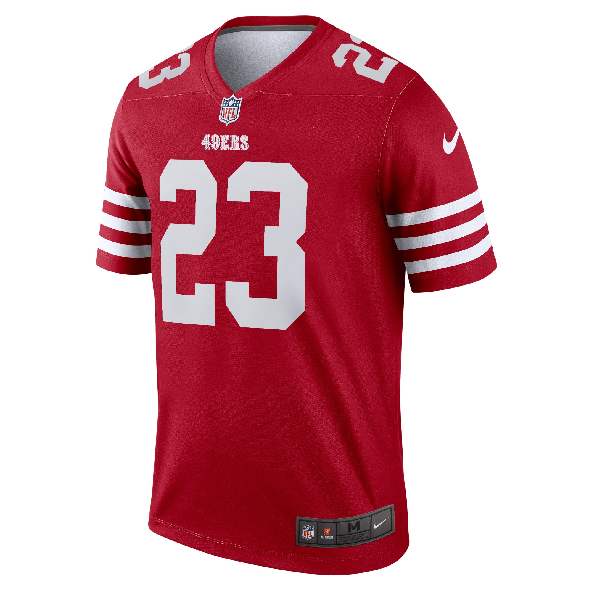 Alternative view of Men's San Francisco 49ers Christian McCaffrey Scarlet Team Legend Player Performance Top JS2895 nicesnker