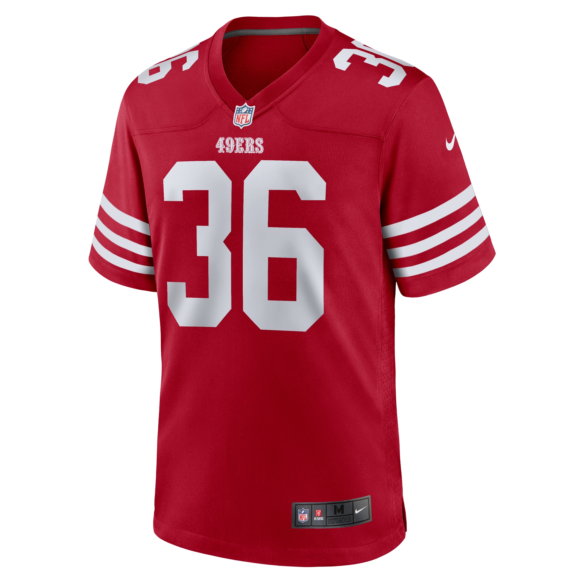 Alternative view of Men's San Francisco 49ers Curtis Robinson Scarlet Game Jersey JS7274 nicesnker