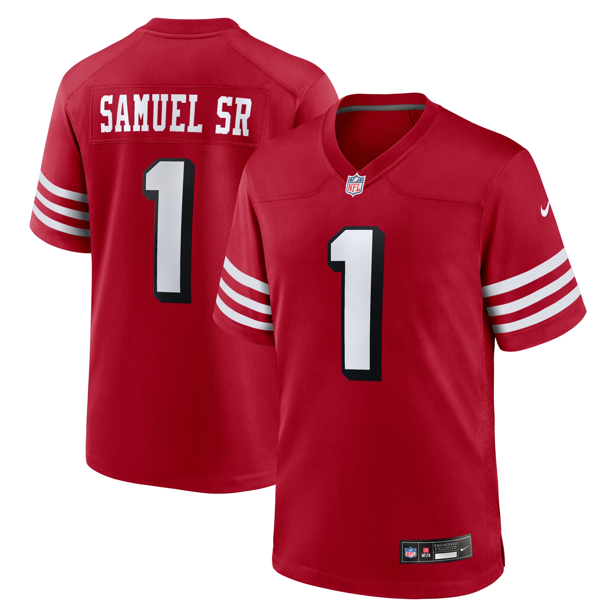Men's San Francisco 49ers Deebo Samuel Sr Scarlet Alternate Game Jersey JS3551 nicesnker