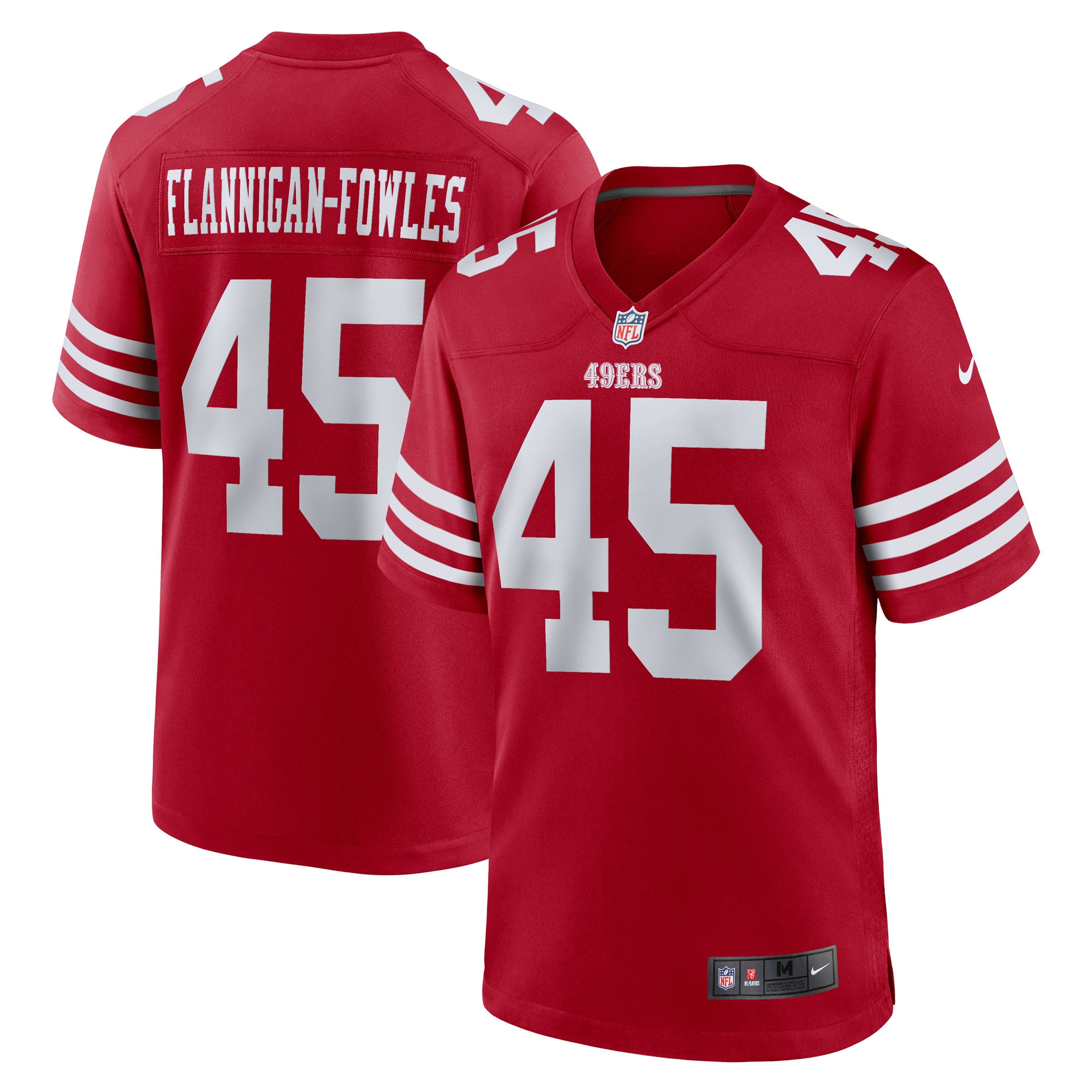 Men's San Francisco 49ers Demetrius Flannigan-Fowles Scarlet Game Jersey JS2903 nicesnker