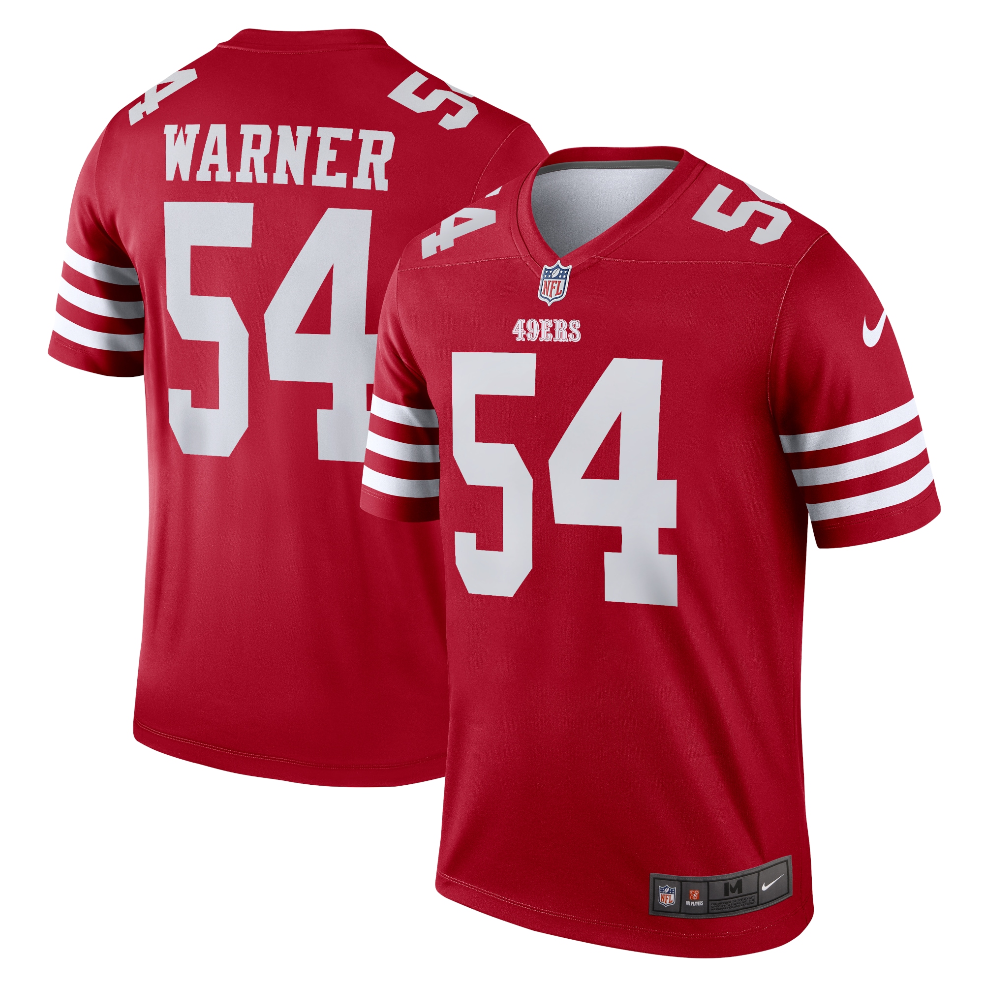 Men's San Francisco 49ers Fred Warner Scarlet Team Legend Player Performance Top JS2635 nicesnker