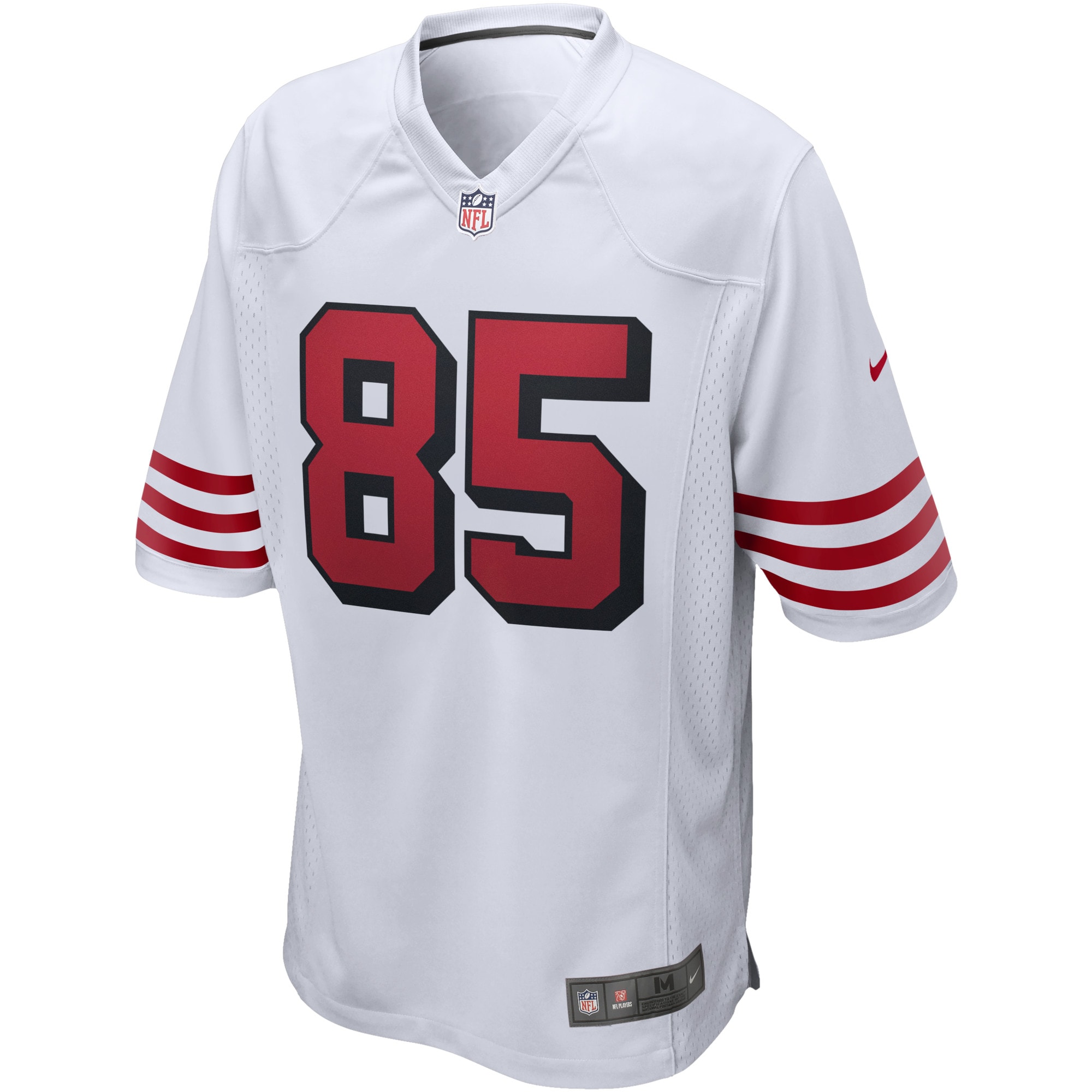 Alternative view of Men's San Francisco 49ers George Kittle White Alternate Game Jersey JS3925 nicesnker