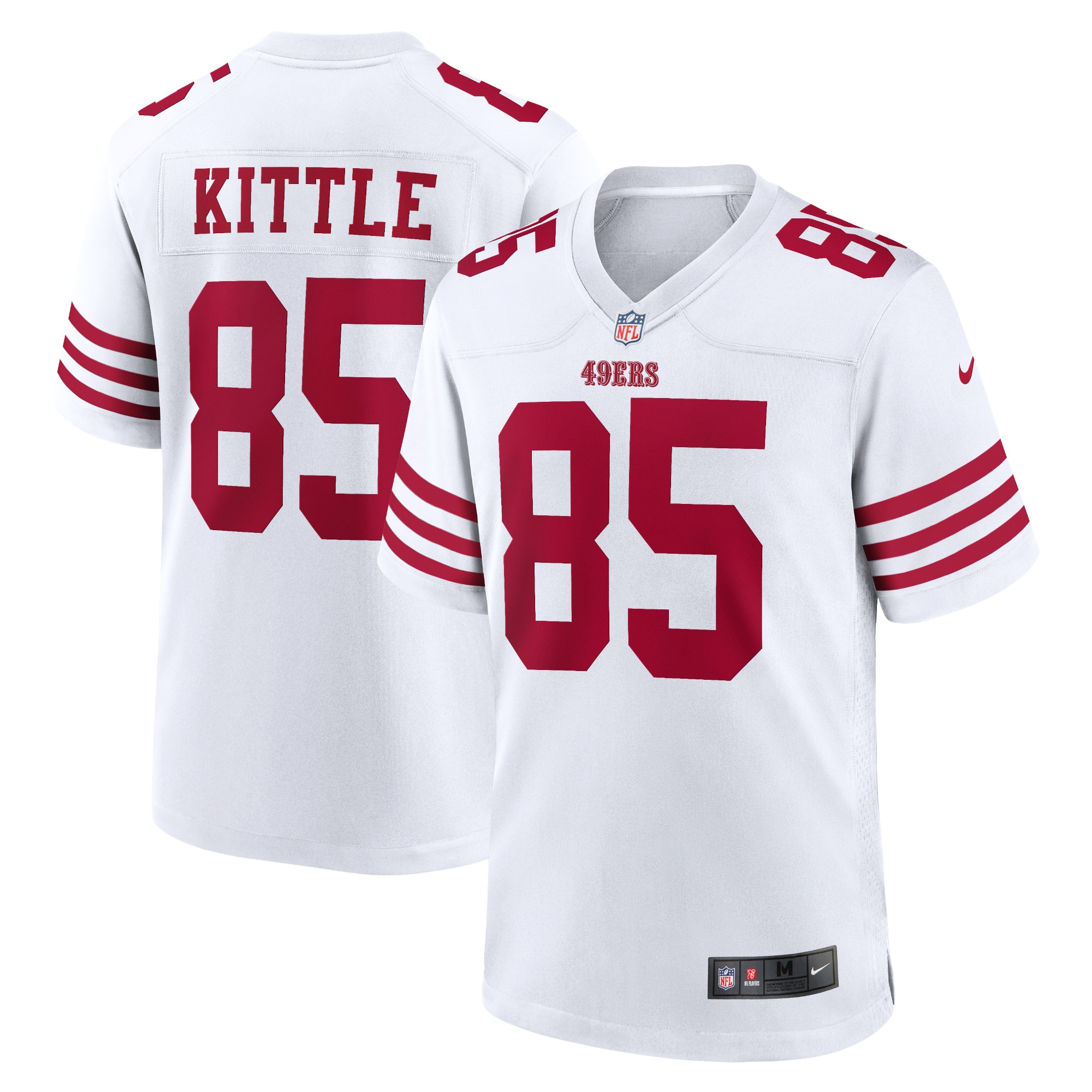 Men's San Francisco 49ers George Kittle White Player Game Jersey JS3625 nicesnker