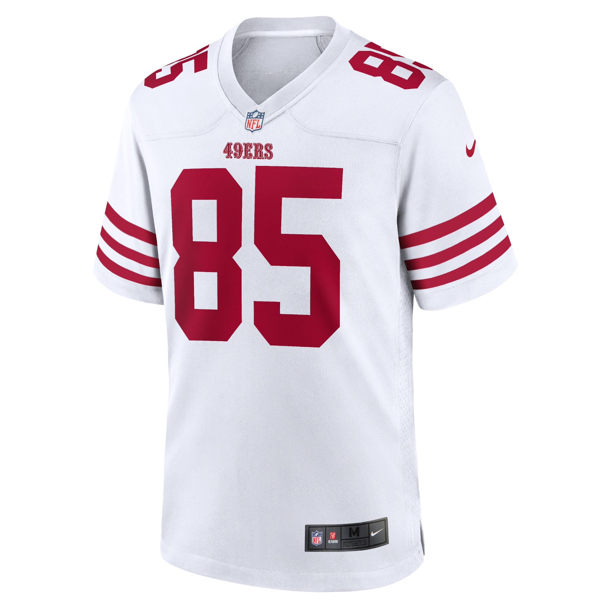 Alternative view of Men's San Francisco 49ers George Kittle White Player Game Jersey JS3625 nicesnker