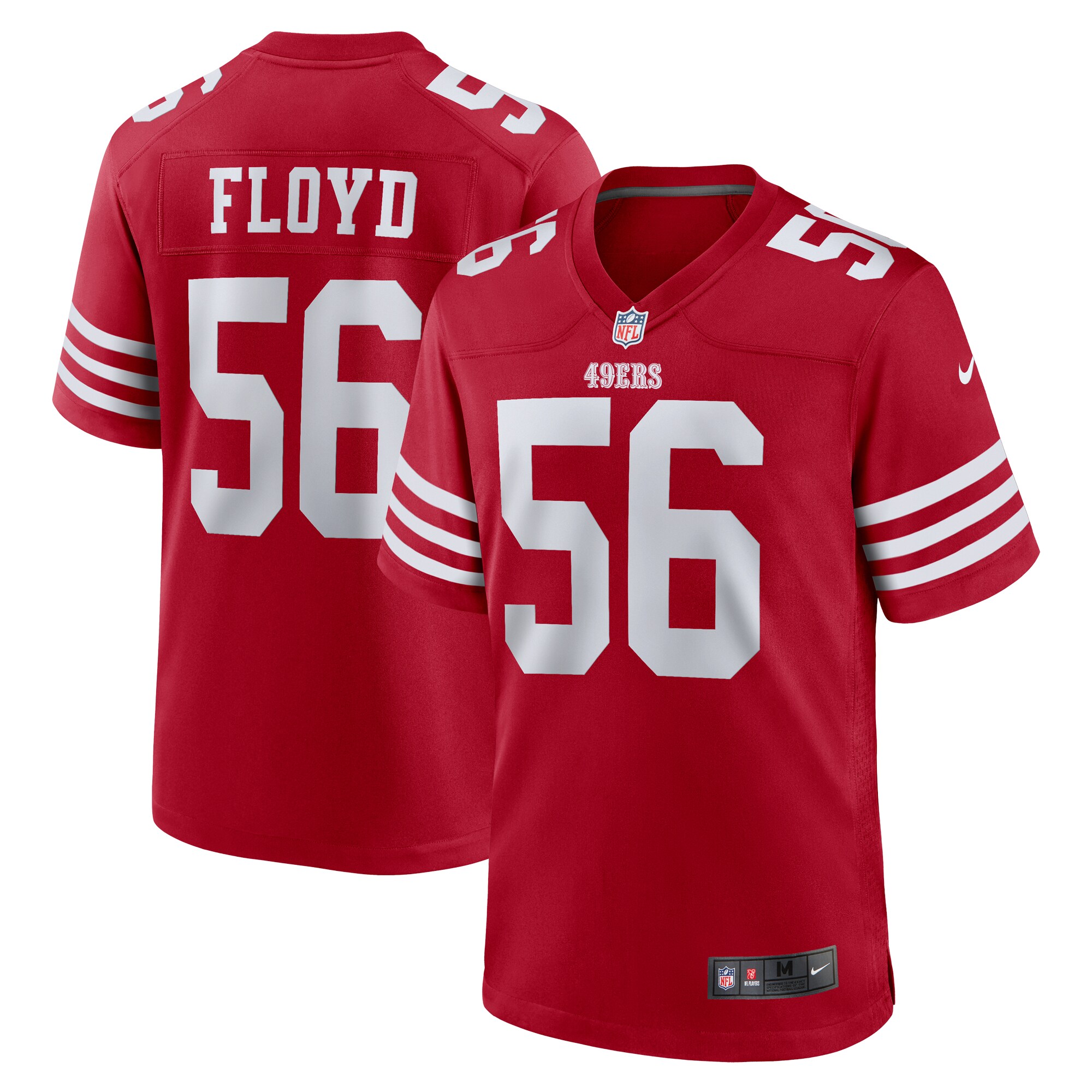 Men's San Francisco 49ers Leonard Floyd Scarlet Team Game Jersey JS2877 nicesnker