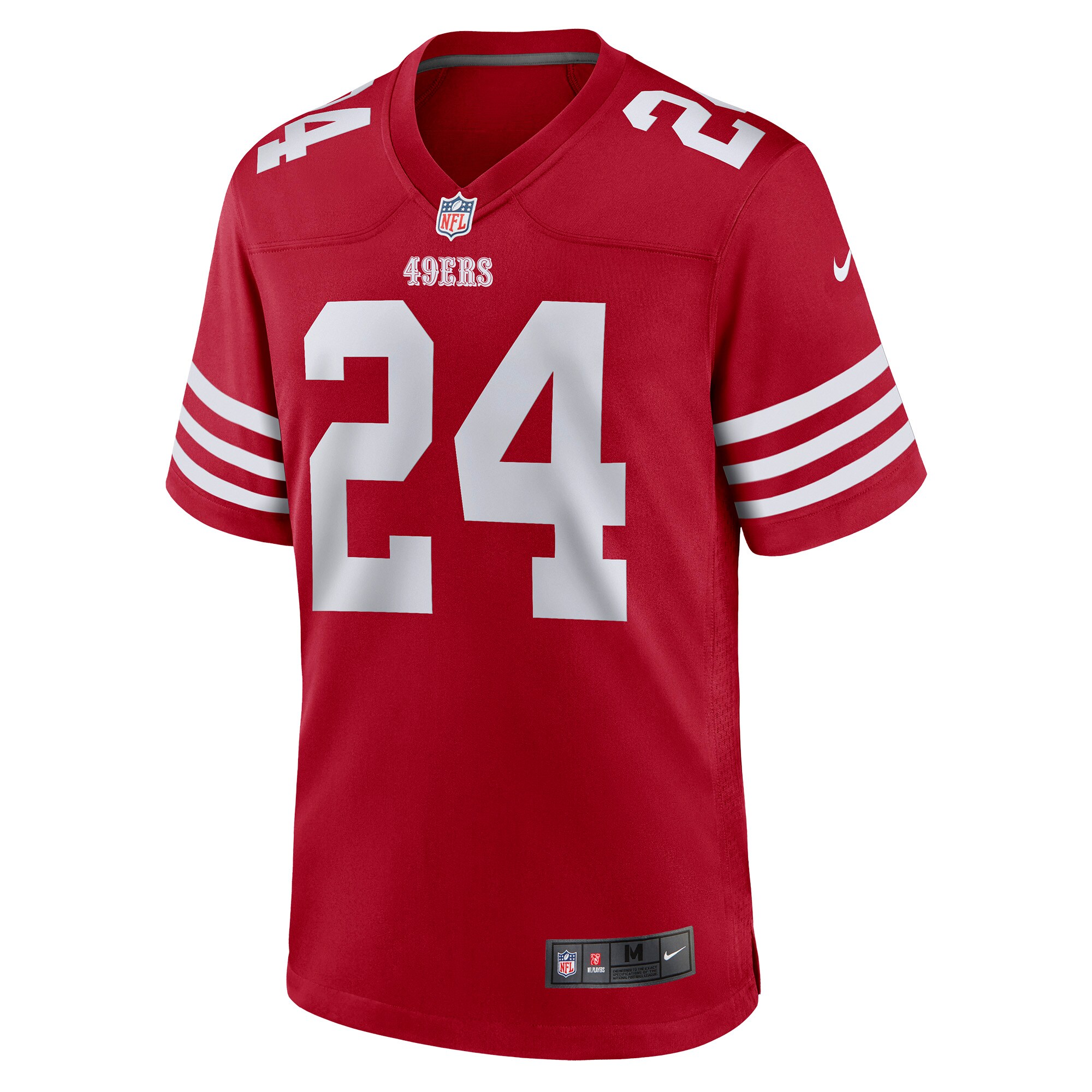 Alternative view of Men's San Francisco 49ers Mason Scarlet Game Player Jersey JS9409 nicesnker