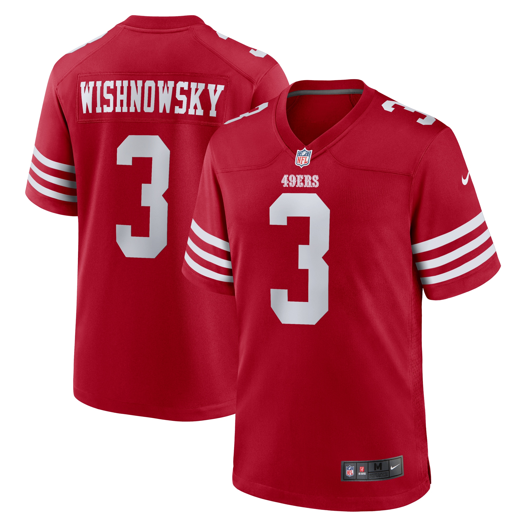 Men's San Francisco 49ers Mitch Wishnowsky Scarlet Game Jersey JS2939 nicesnker