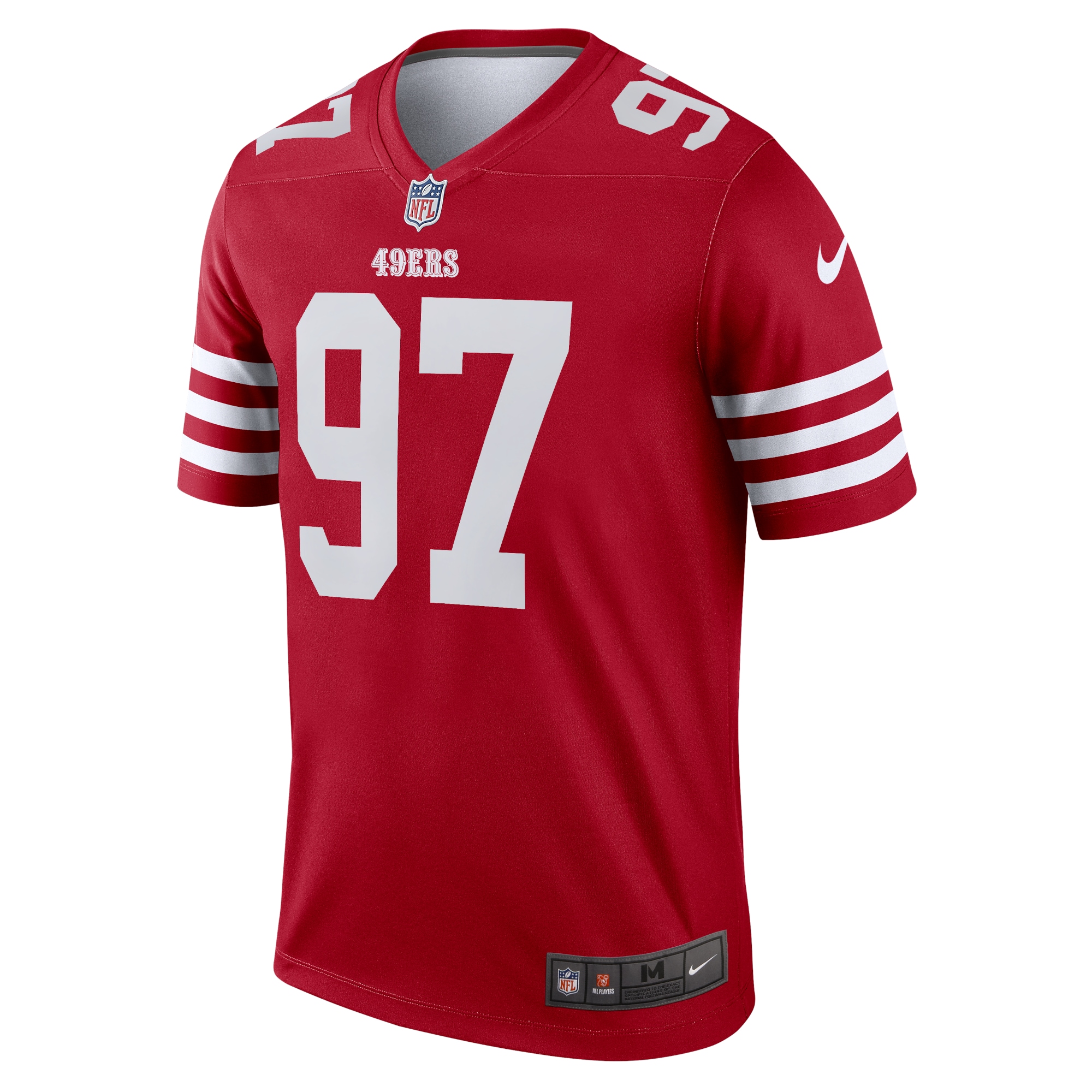 Alternative view of Men's San Francisco 49ers Nick Bosa Scarlet Team Legend Player Performance Top JS4956 nicesnker
