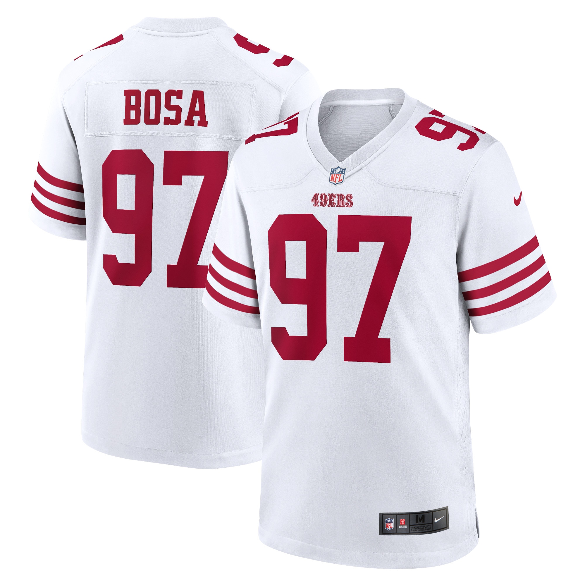 Men's San Francisco 49ers Nick Bosa White Player Game Jersey JS6573 nicesnker