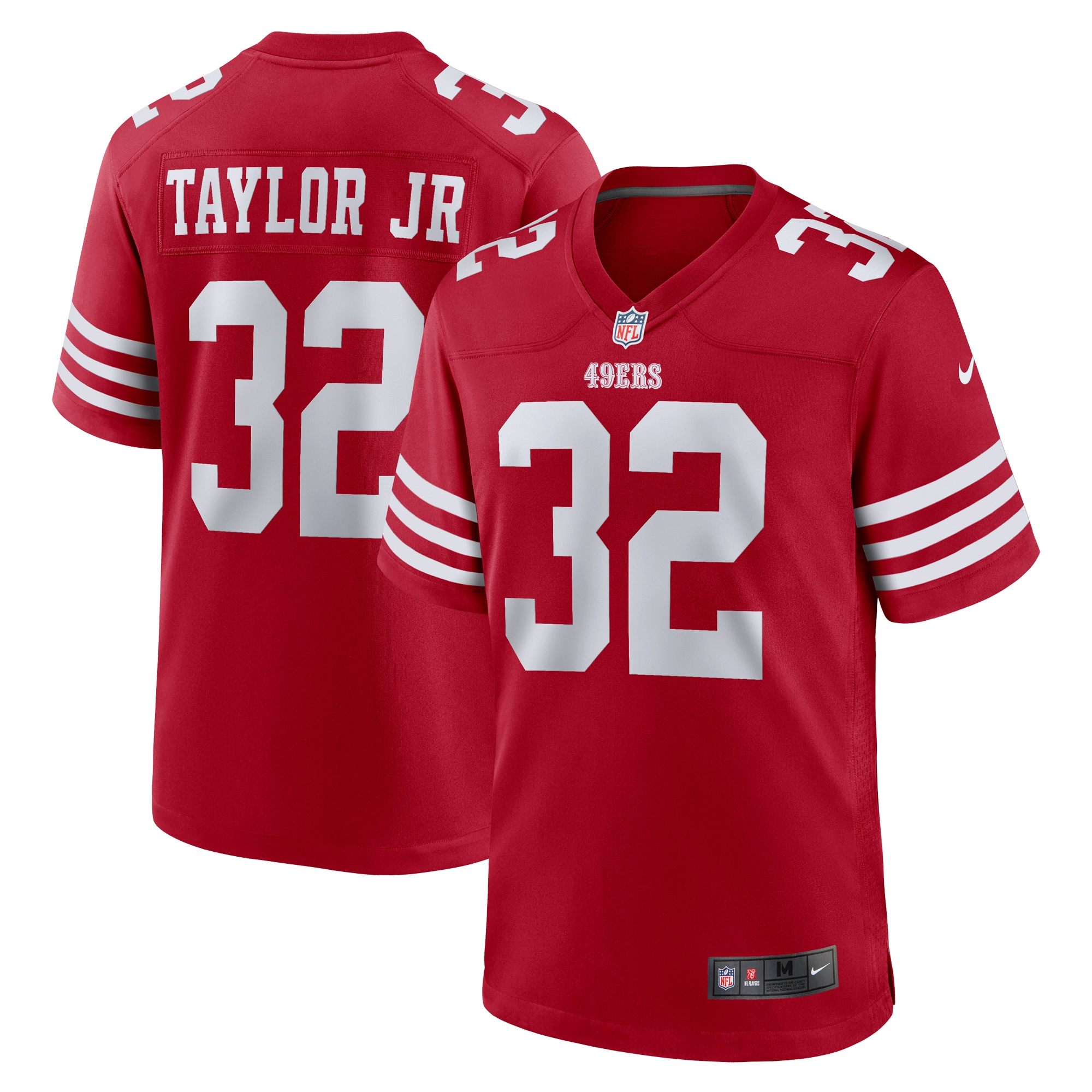 Men's San Francisco 49ers Patrick Taylor Jr. Scarlet Team Game Jersey JS5206 nicesnker