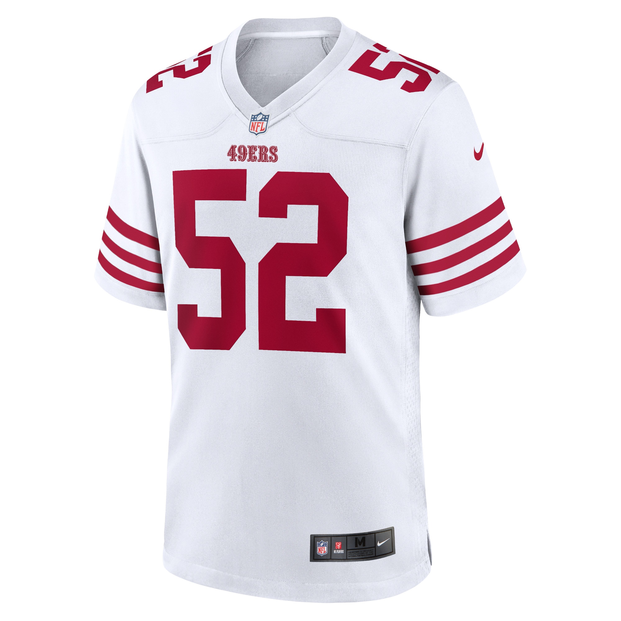 Alternative view of Men's San Francisco 49ers Patrick Willis White Retired Player Game Jersey JS7526 nicesnker