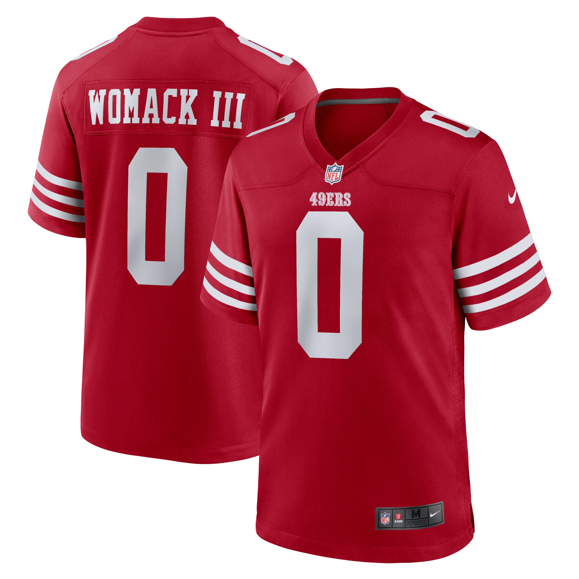 Men's San Francisco 49ers Samuel Womack III Scarlet Game Jersey JS8098 nicesnker