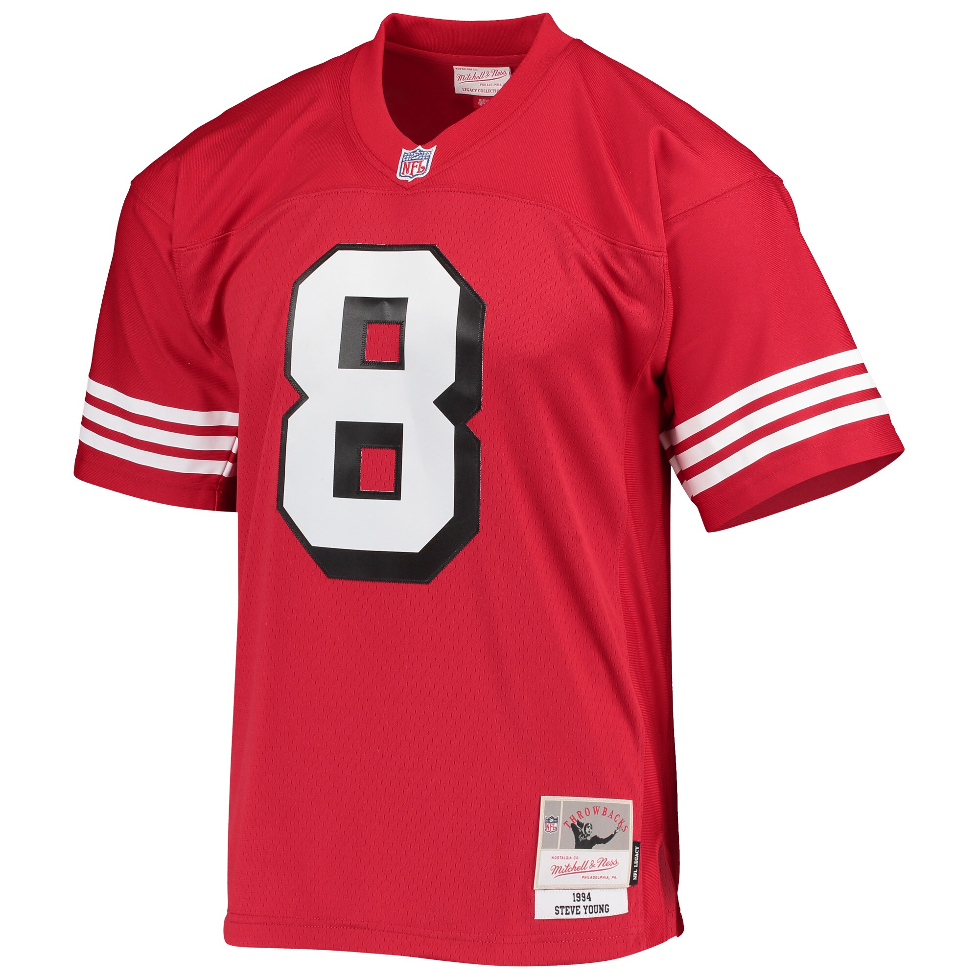 Alternative view of Men's San Francisco 49ers Steve Young Mitchell & Ness Scarlet Legacy Jersey JS6770 nicesnker