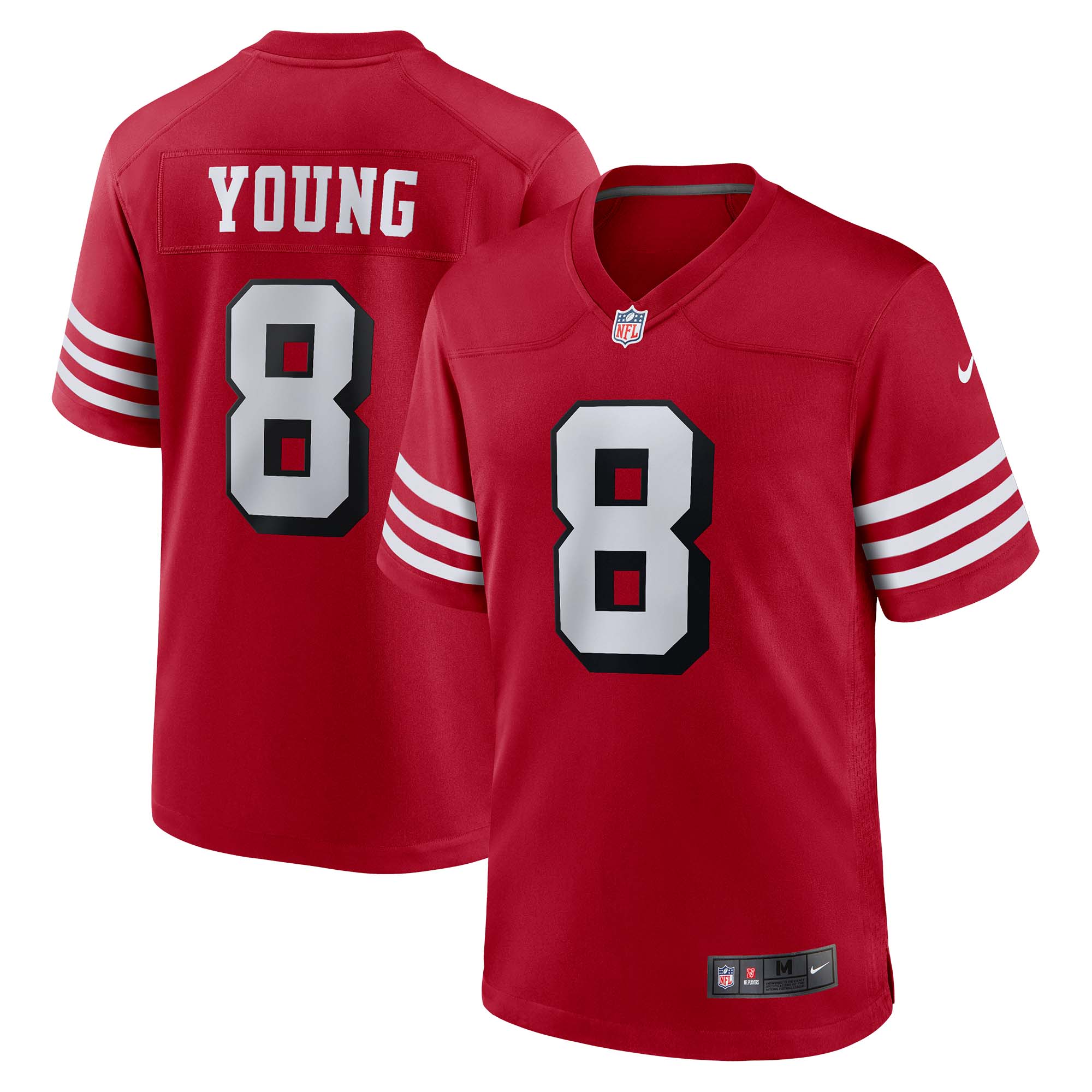 Men's San Francisco 49ers Steve Young Scarlet Retired Alternate Game Jersey JS9242 nicesnker