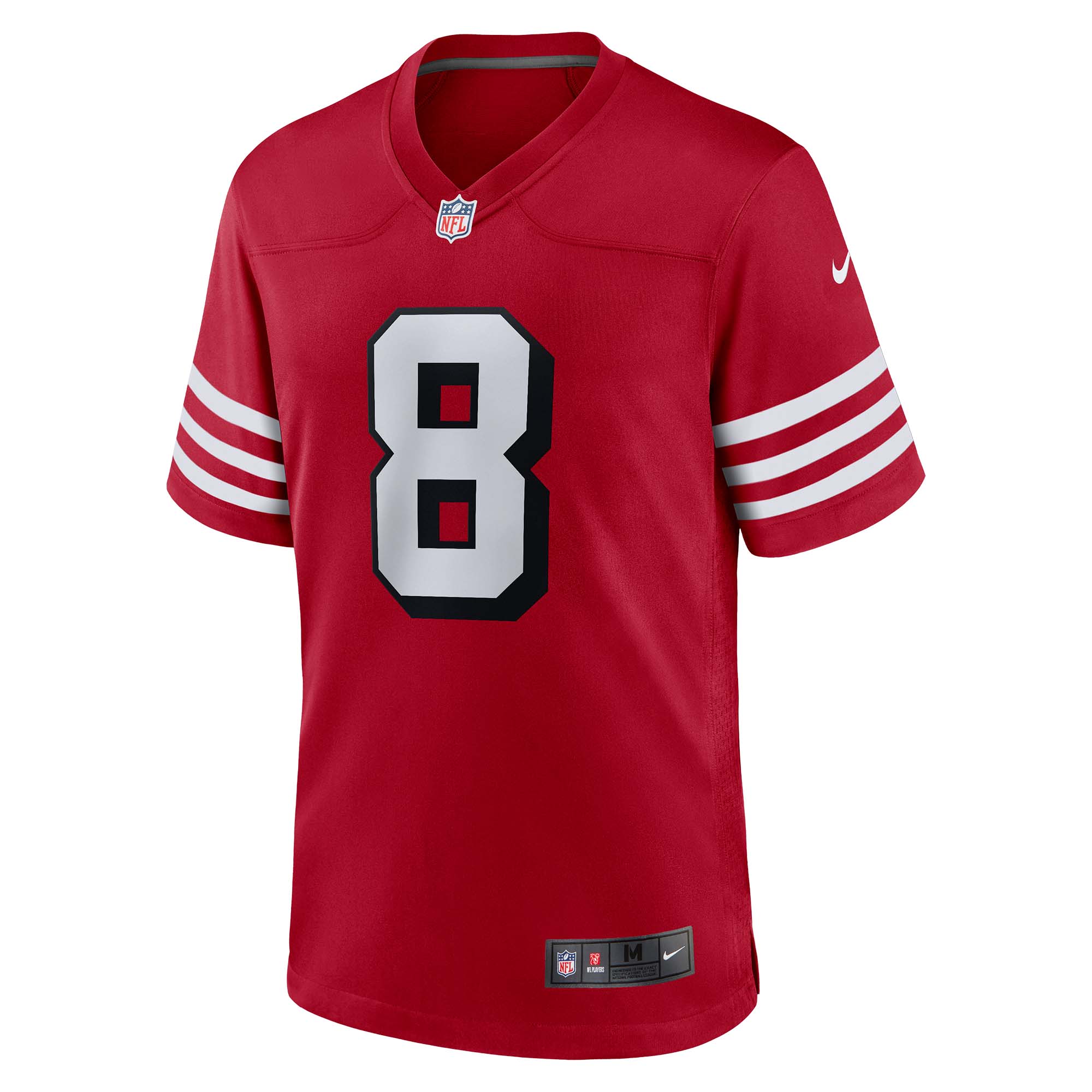 Alternative view of Men's San Francisco 49ers Steve Young Scarlet Retired Alternate Game Jersey JS9242 nicesnker