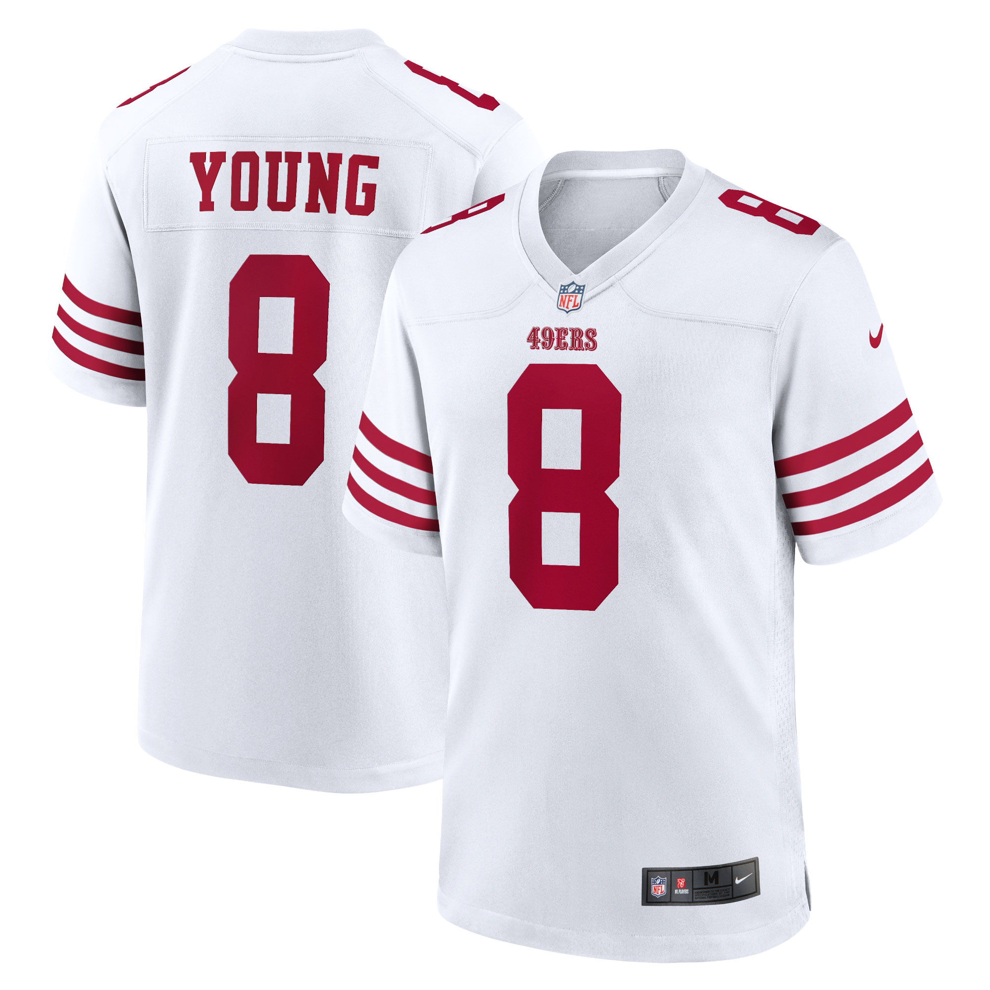 Men's San Francisco 49ers Steve Young White Retired Game Player Jersey JS1797 nicesnker