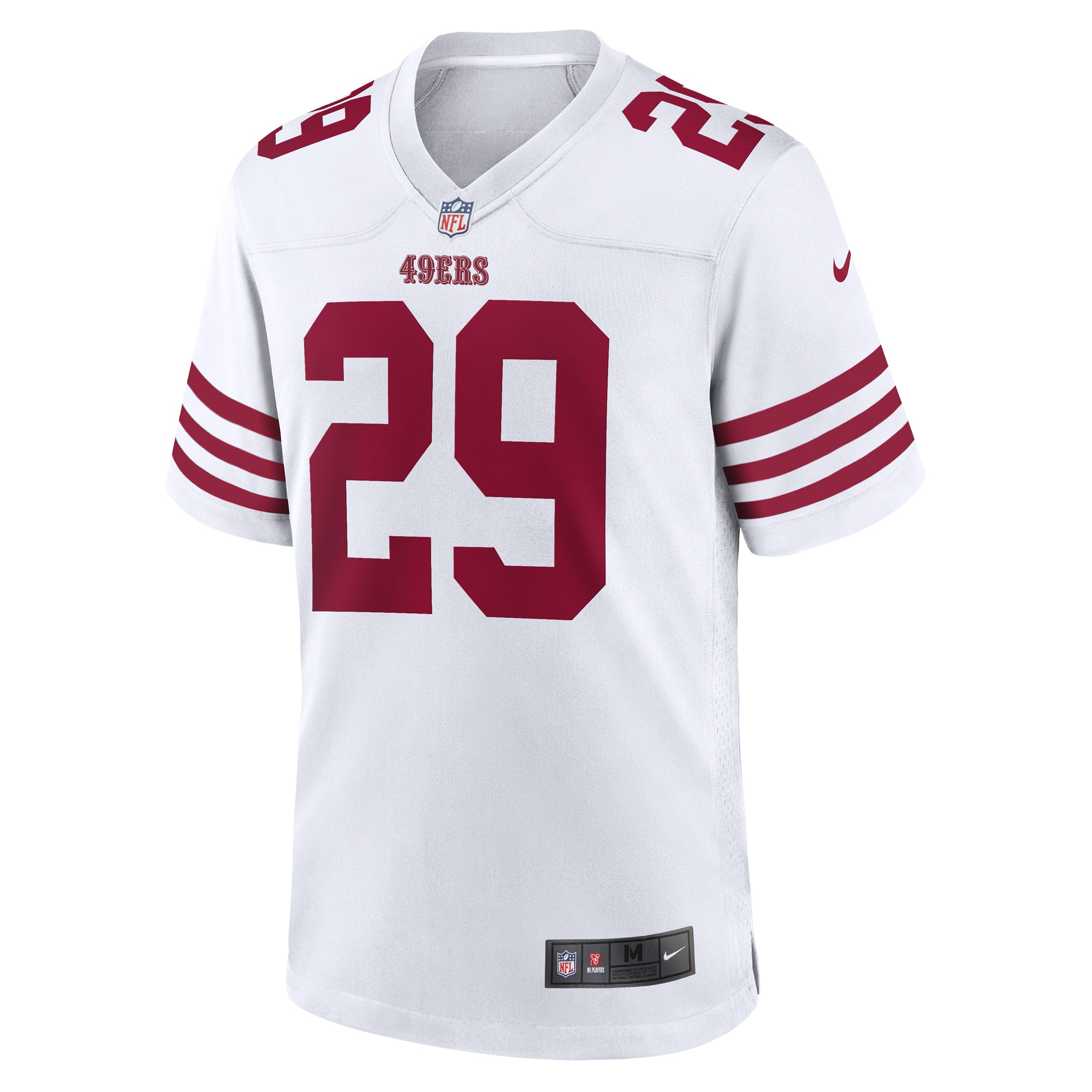 Alternative view of Men's San Francisco 49ers Talanoa Hufanga White Away Game Player Jersey JS6182 nicesnker