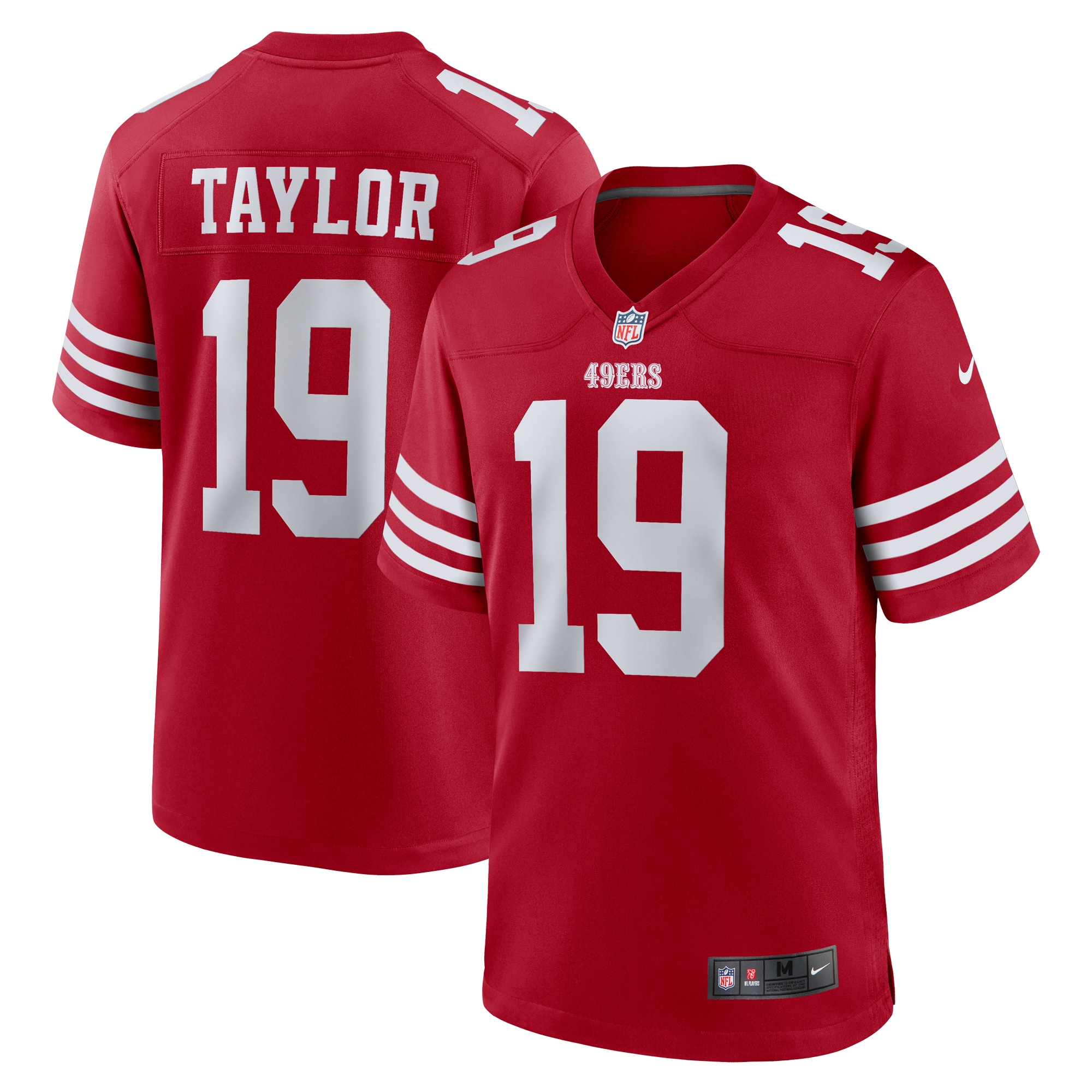 Men's San Francisco 49ers Trent Taylor Scarlet Team Game Jersey JS2696 nicesnker