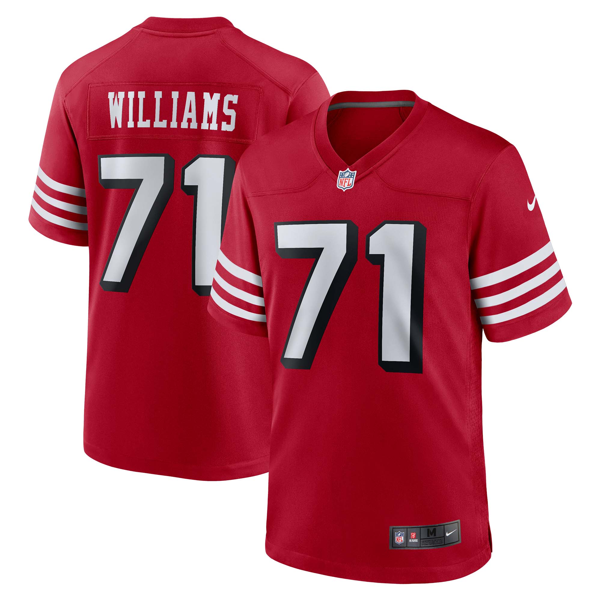 Men's San Francisco 49ers Trent Williams Scarlet Alternate Game Jersey JS6258 nicesnker