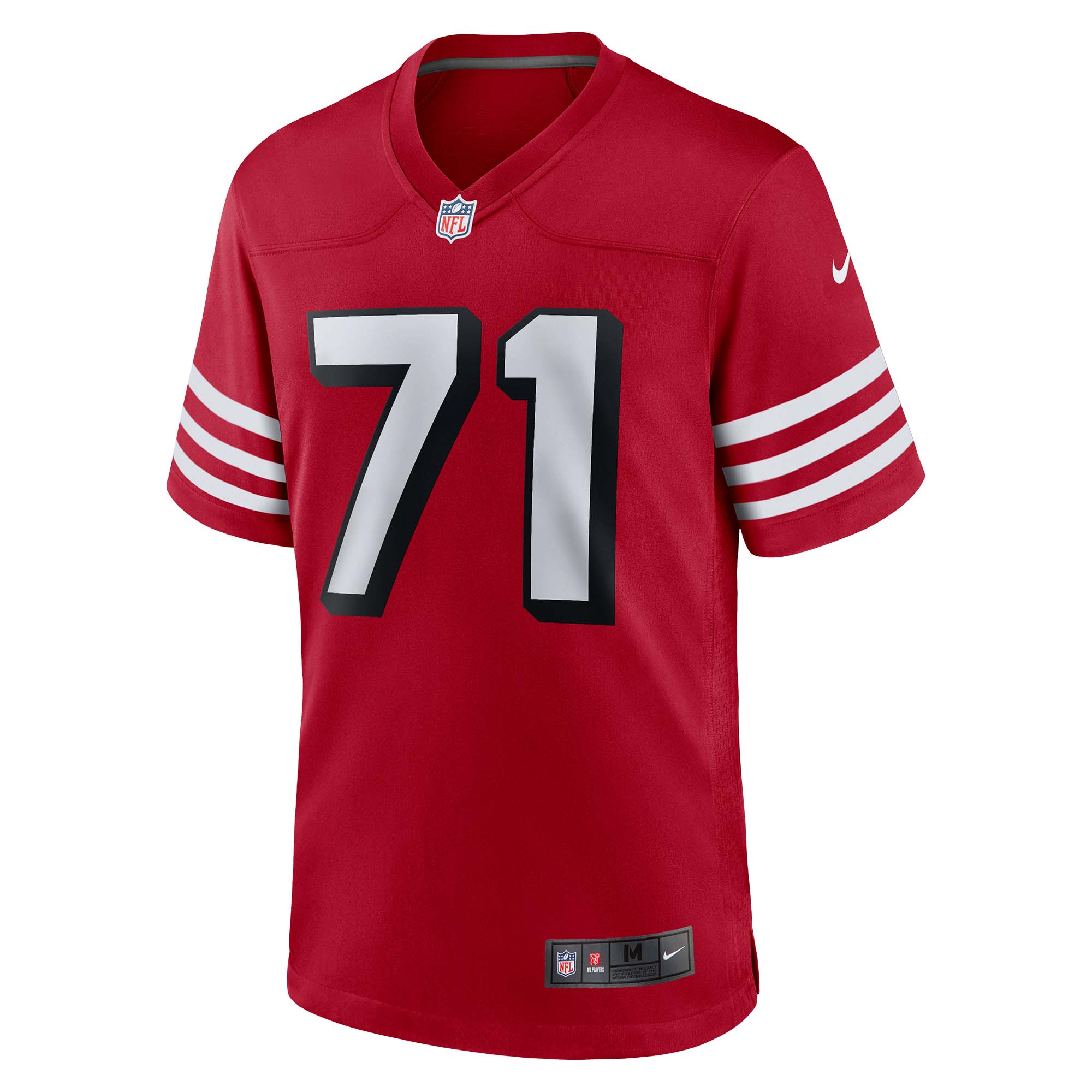 Alternative view of Men's San Francisco 49ers Trent Williams Scarlet Alternate Game Jersey JS6258 nicesnker