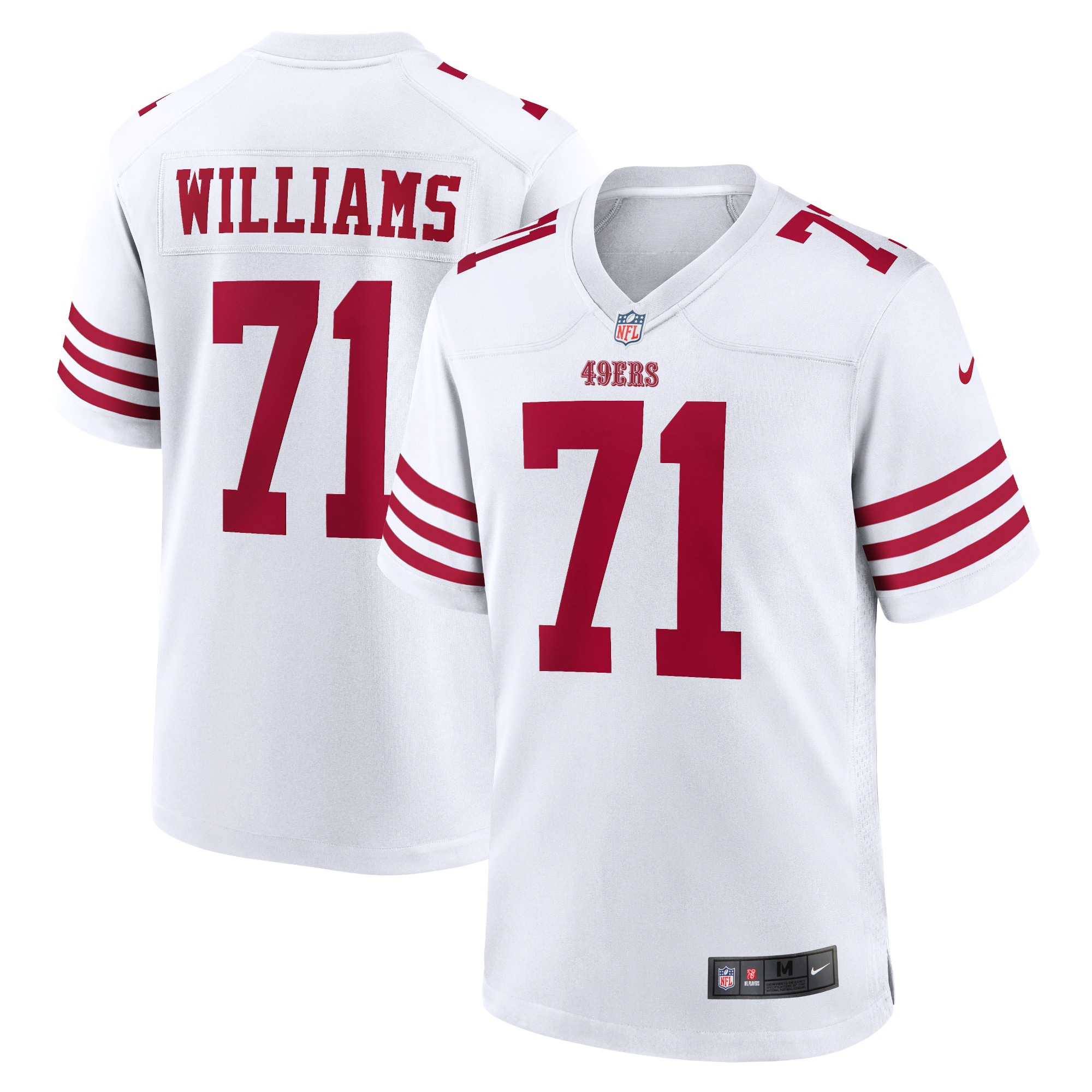Men's San Francisco 49ers Trent Williams White Player Game Jersey JS9336 nicesnker