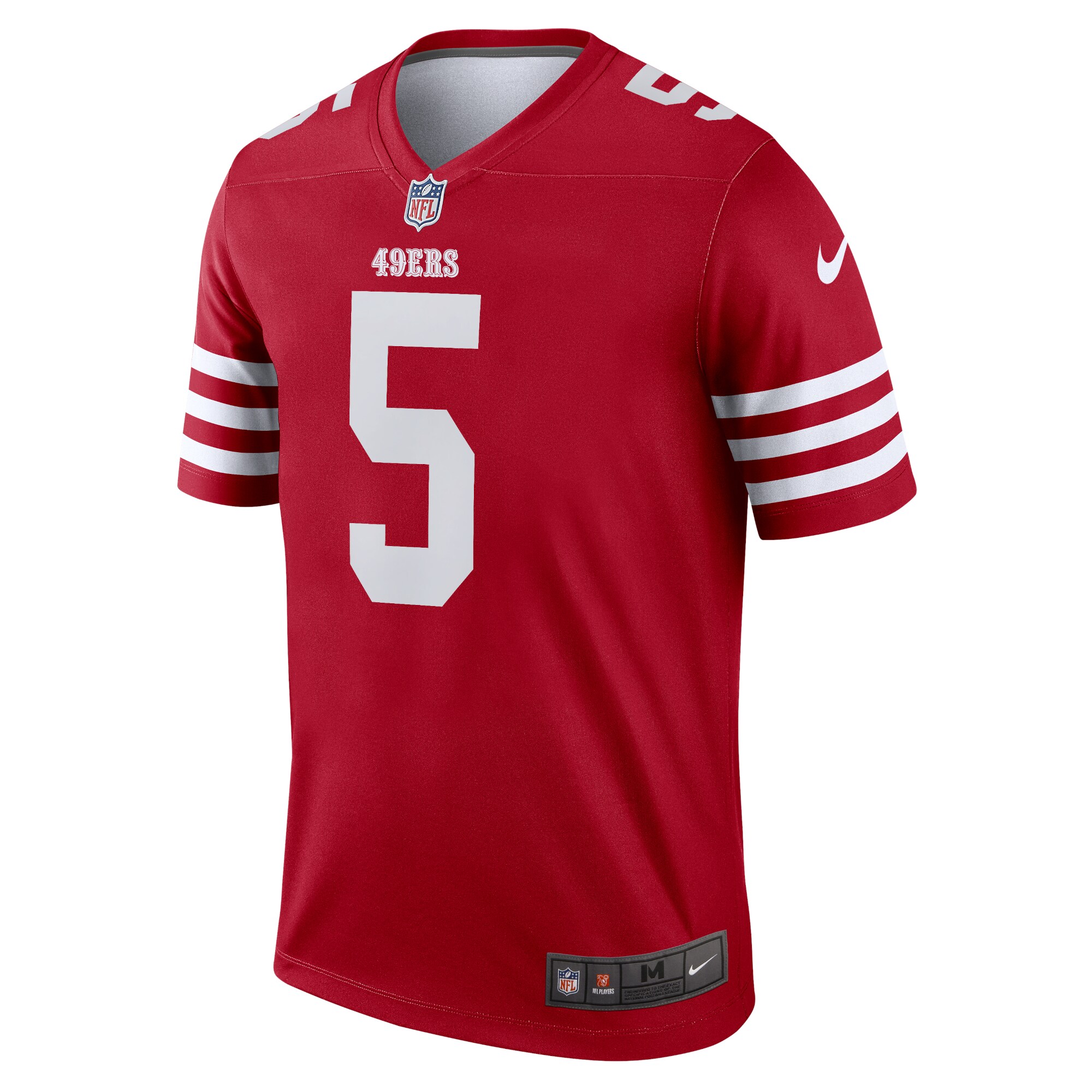 Alternative view of Men's San Francisco 49ers Trey Lance Scarlet Team Legend Player Performance Top JS5337 nicesnker