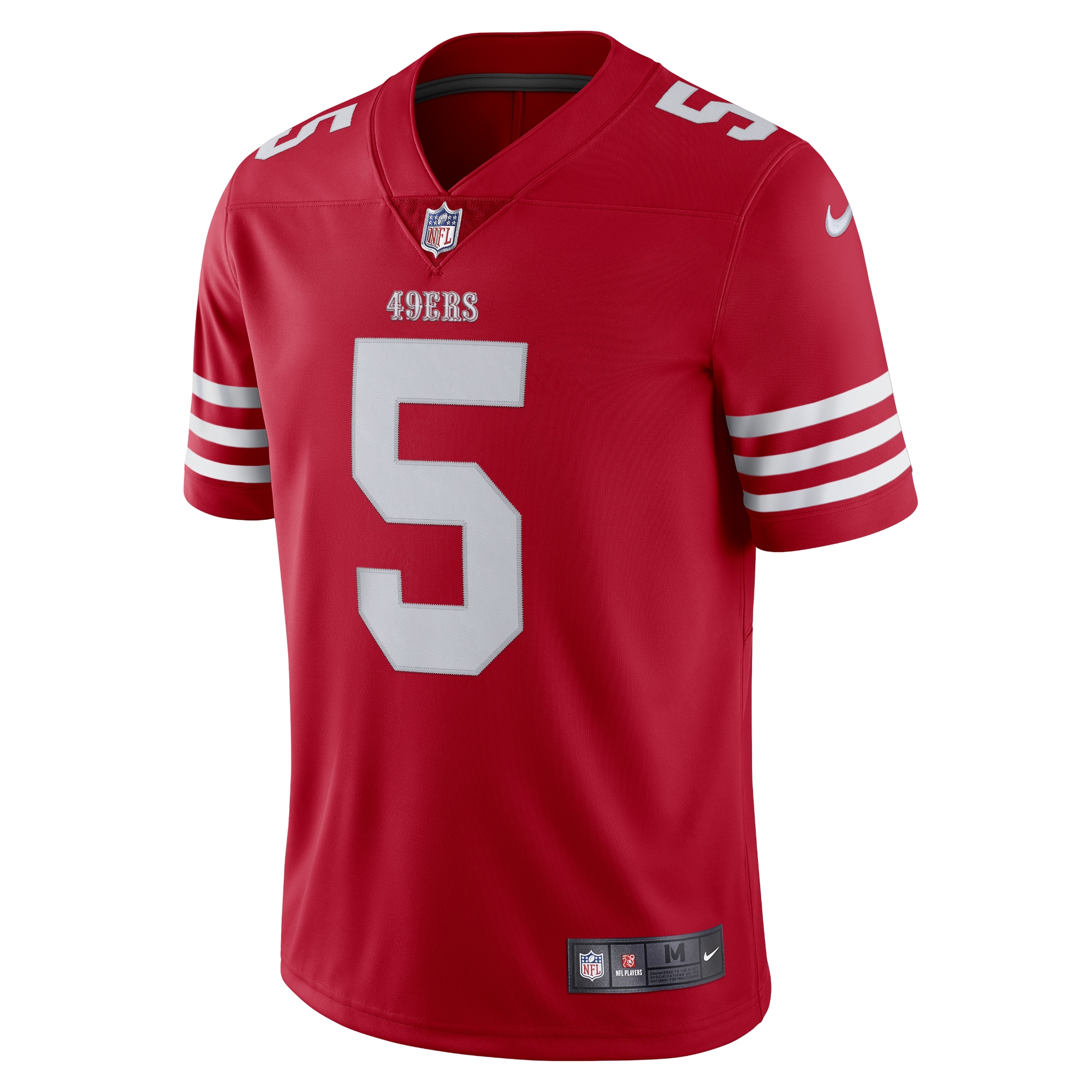 Alternative view of Men's San Francisco 49ers Trey Lance Scarlet Vapor Limited Jersey JS5118 nicesnker