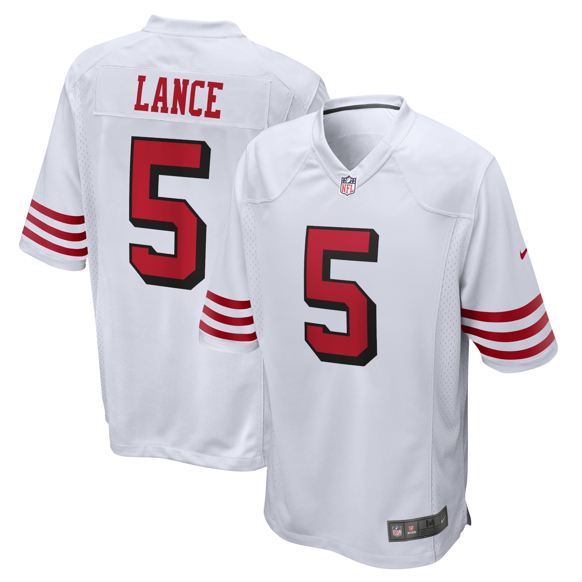 Men's San Francisco 49ers Trey Lance White Alternate Game Jersey JS6424 nicesnker