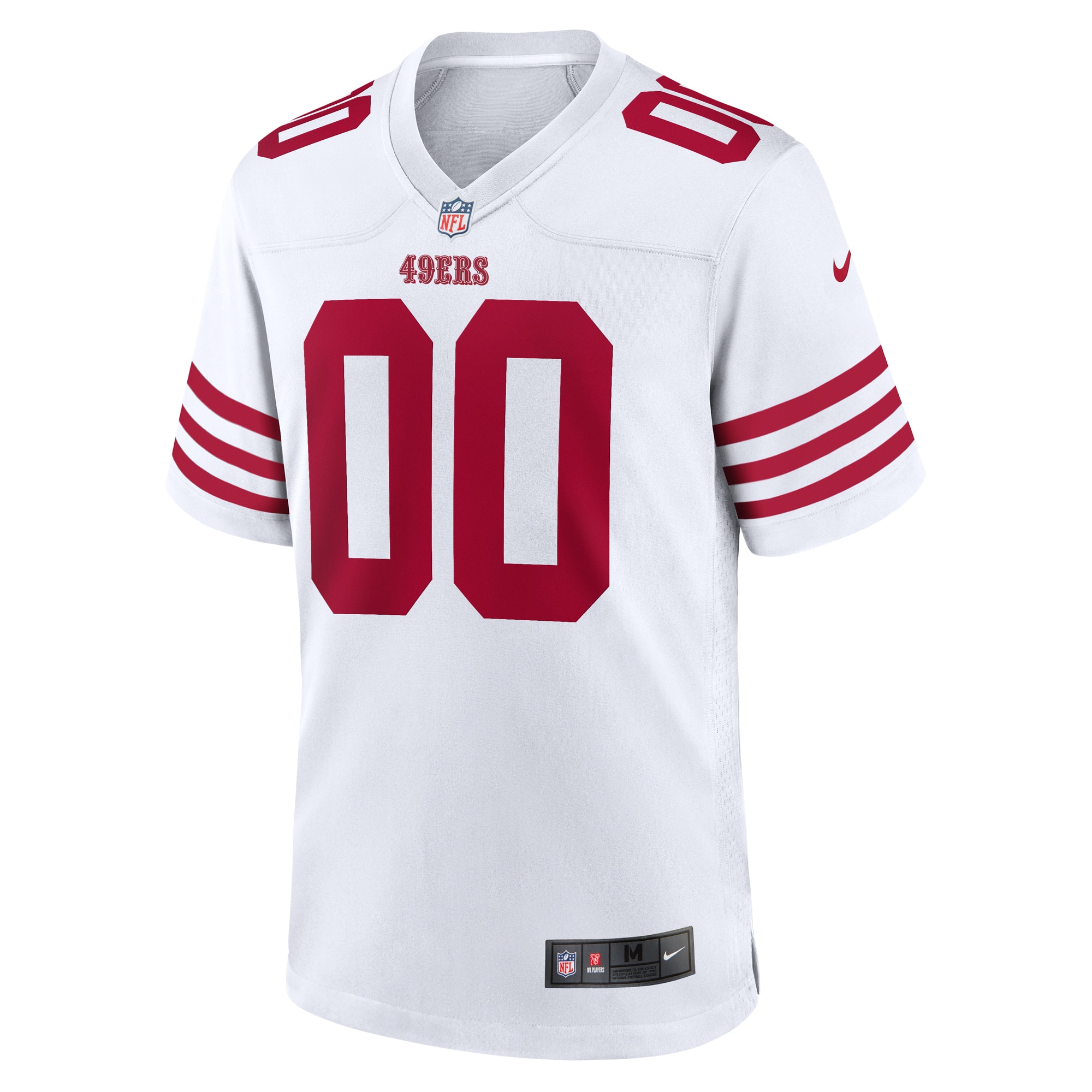 Alternative view of Men's San Francisco 49ers White Game Custom Player Jersey JS7804 nicesnker