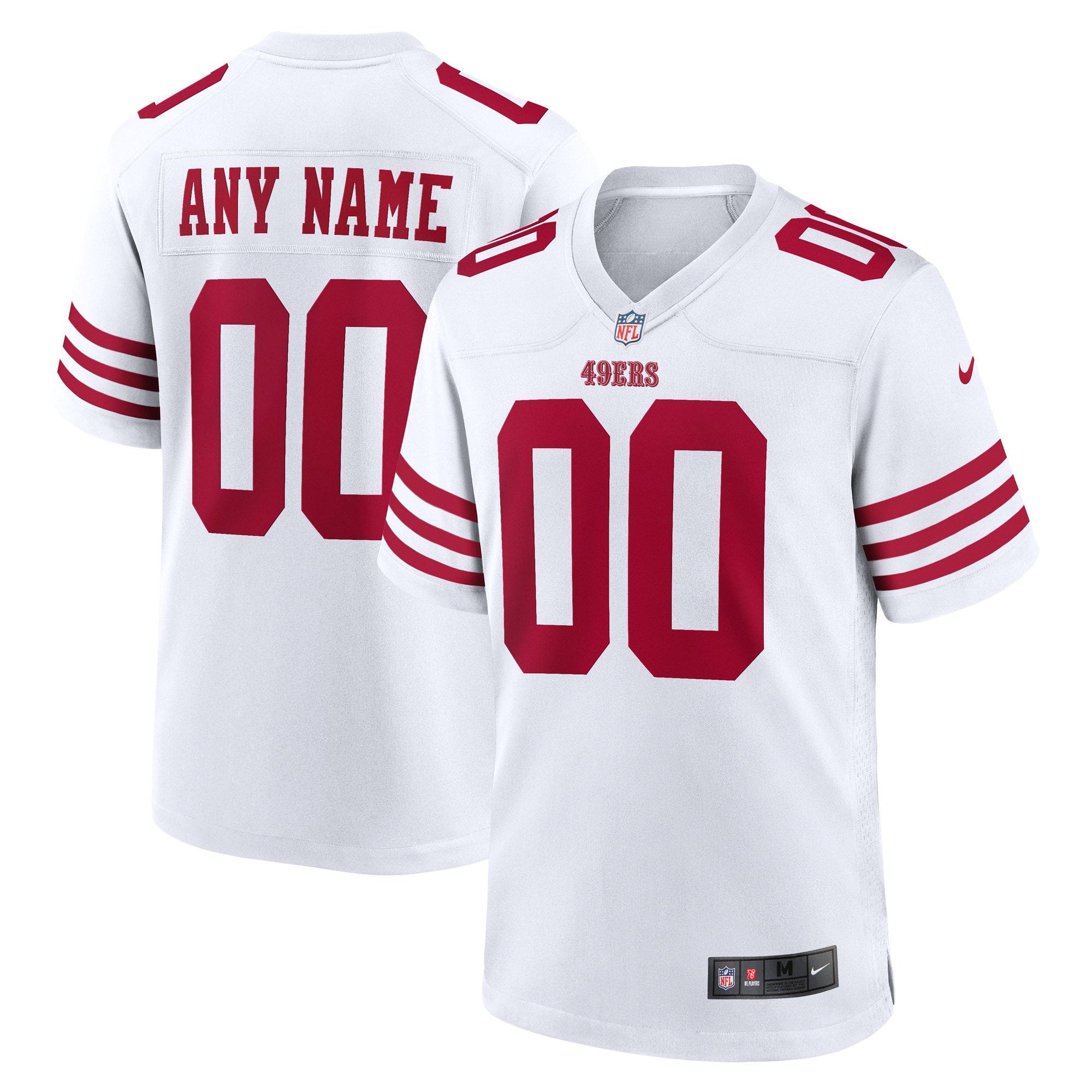 Men's San Francisco 49ers White Game Custom Player Jersey JS7804 nicesnker
