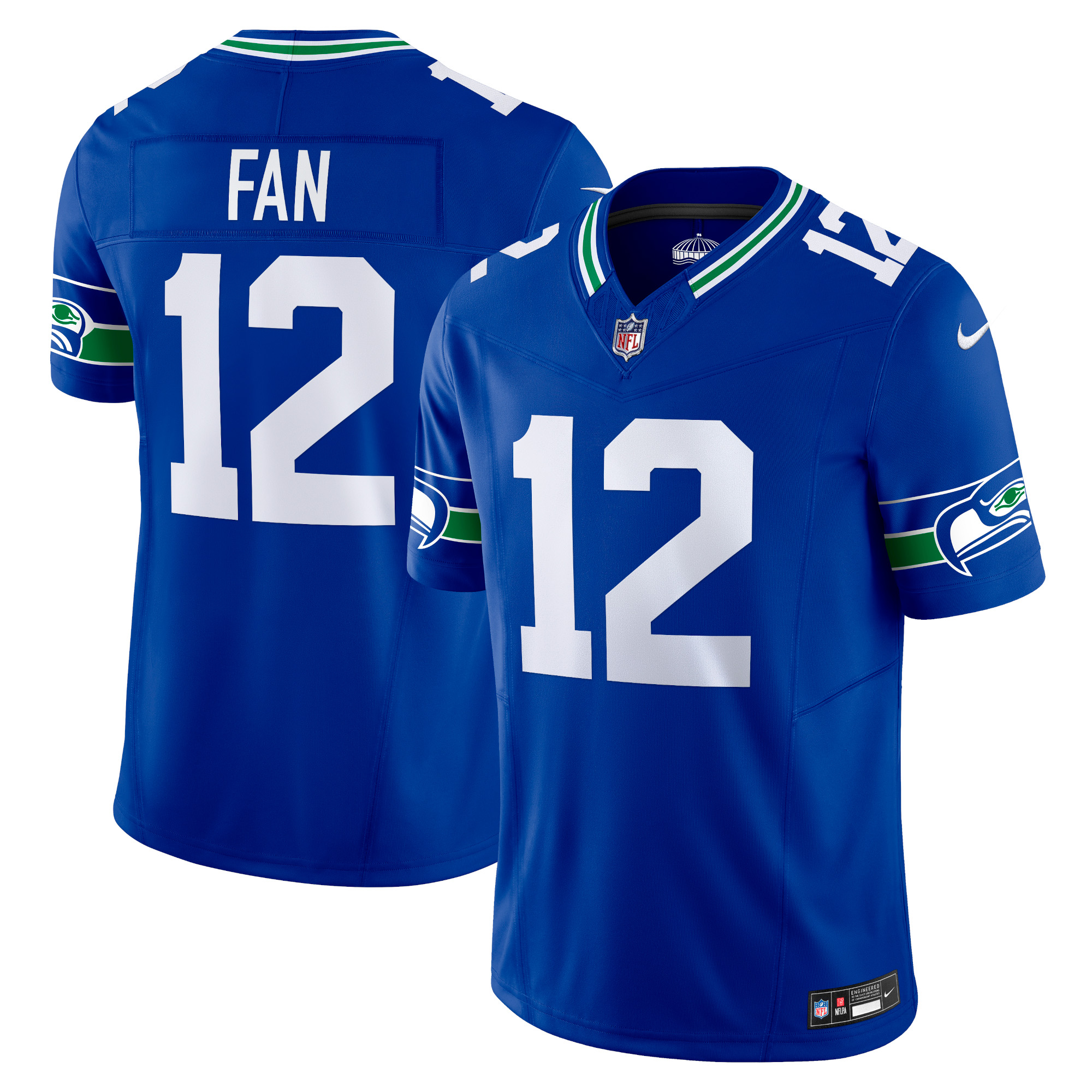 Men's Seattle Seahawks 12th Fan Royal Vapor F.U.S.E. Limited Jersey JS5248 nicesnker