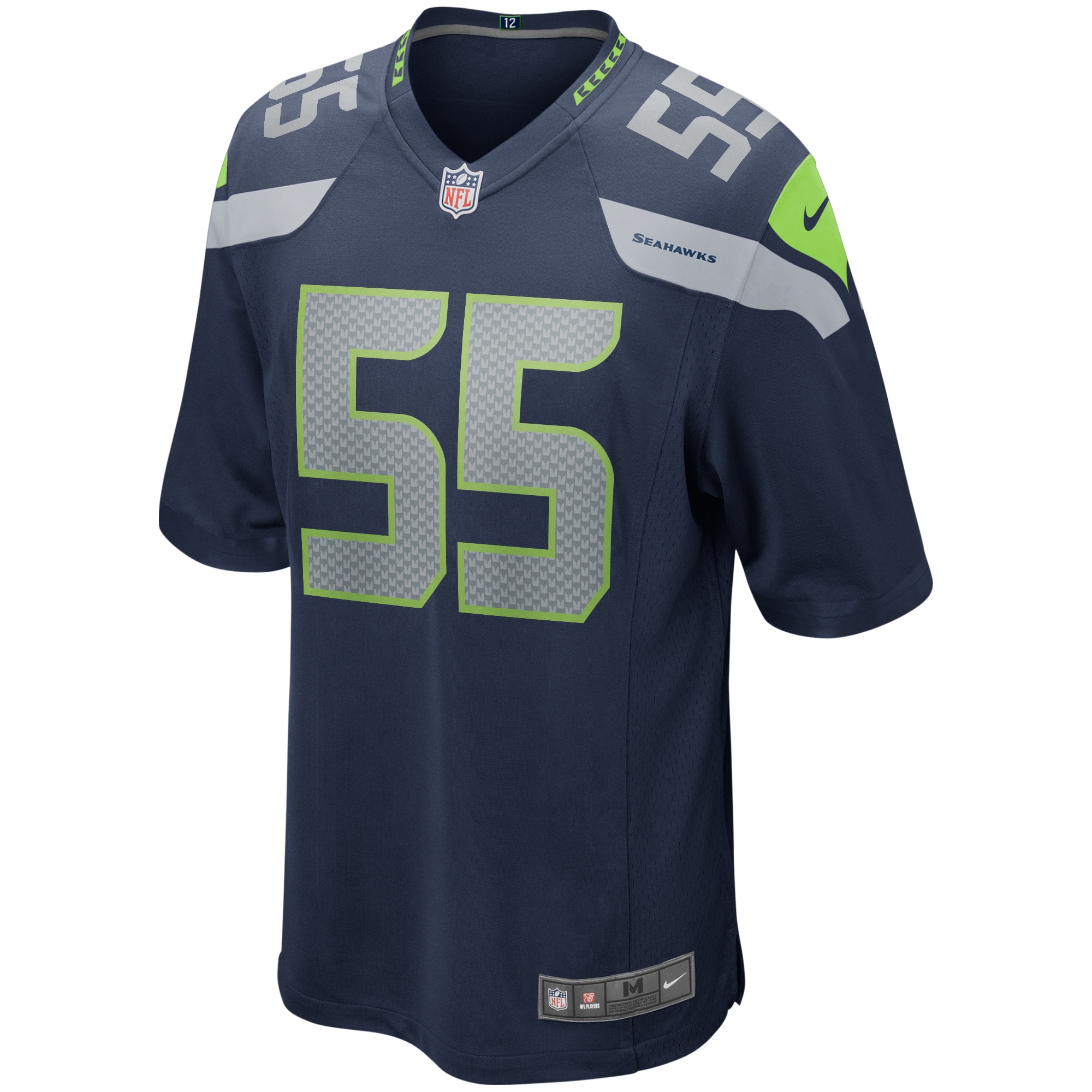 Alternative view of Men's Seattle Seahawks Brian Bosworth College Navy Game Retired Player Jersey JS1404 nicesnker