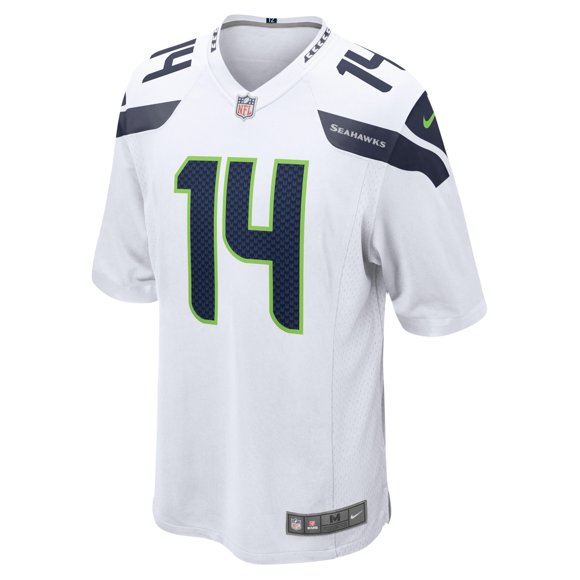 Alternative view of Men's Seattle Seahawks DK Metcalf White Game Jersey JS6660 nicesnker