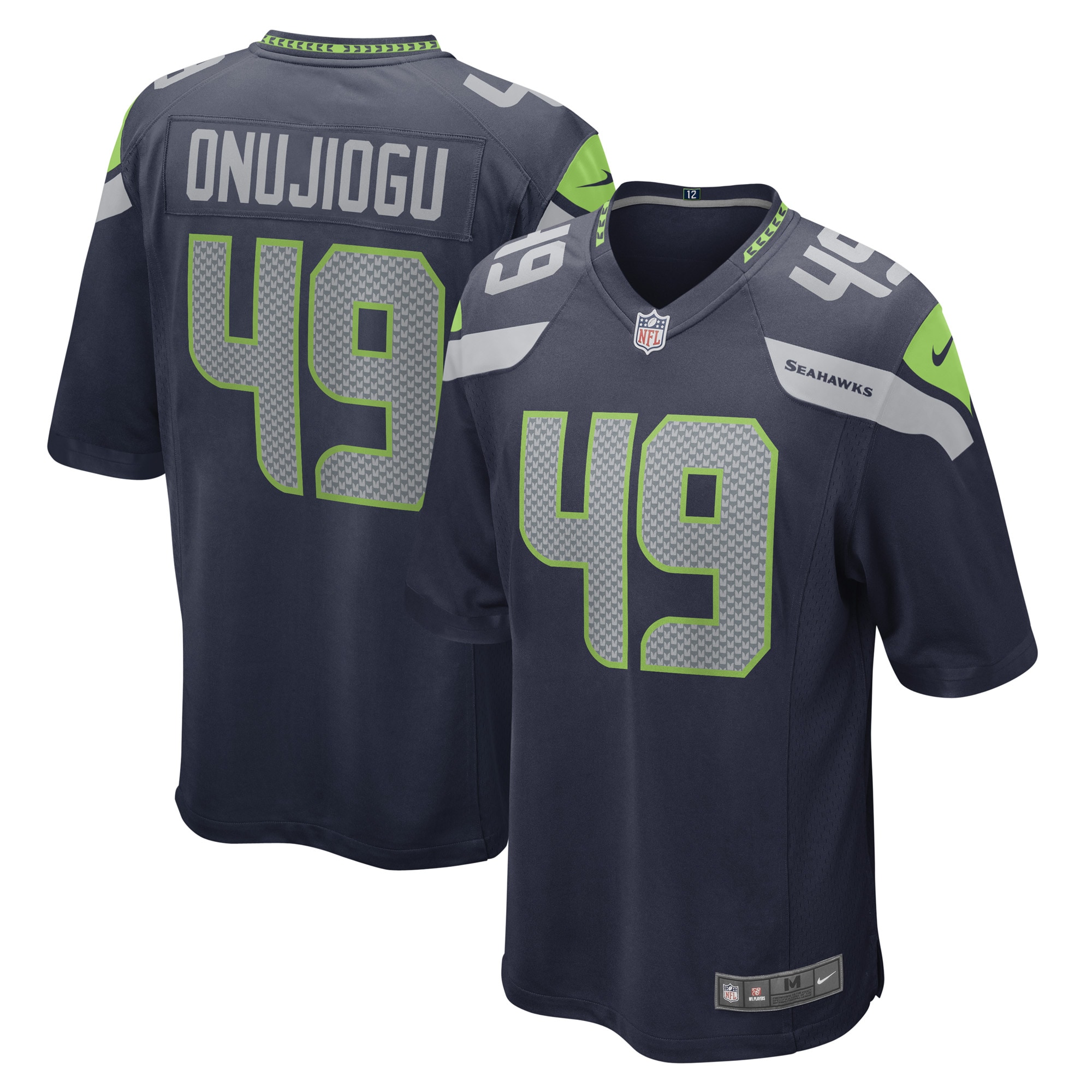Men's Seattle Seahawks Joshua Onujiogu College Navy Game Player Jersey JS5962 nicesnker