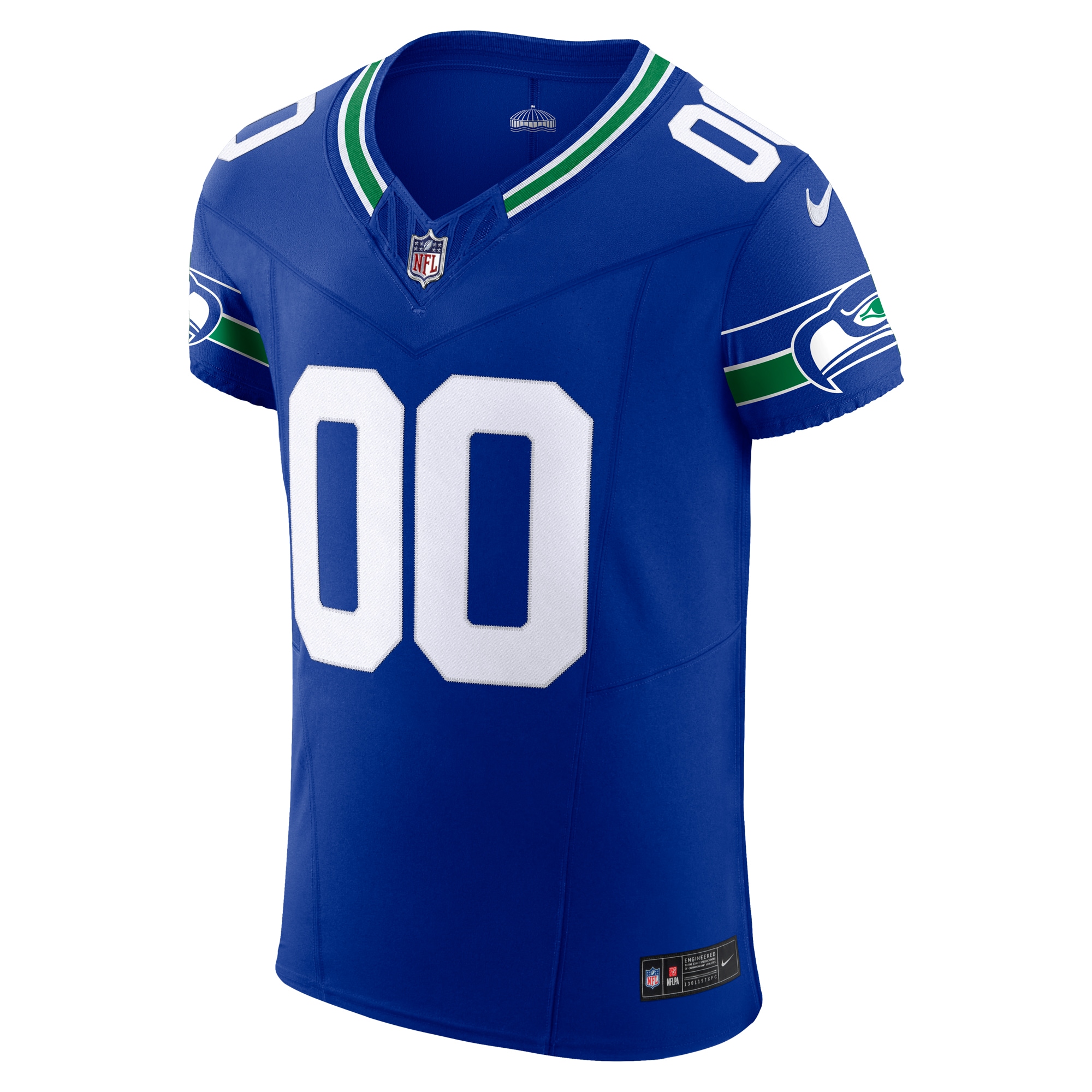 Alternative view of Men's Seattle Seahawks Men's Royal Alternate Vapor F.U.S.E. Elite Custom Jersey JS7810 nicesnker