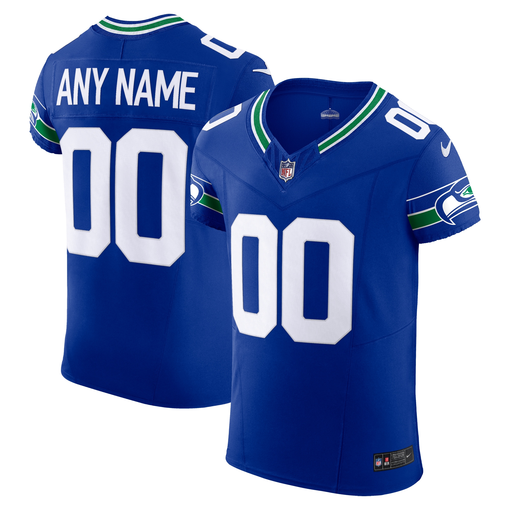 Men's Seattle Seahawks Men's Royal Alternate Vapor F.U.S.E. Elite Custom Jersey JS7810 nicesnker