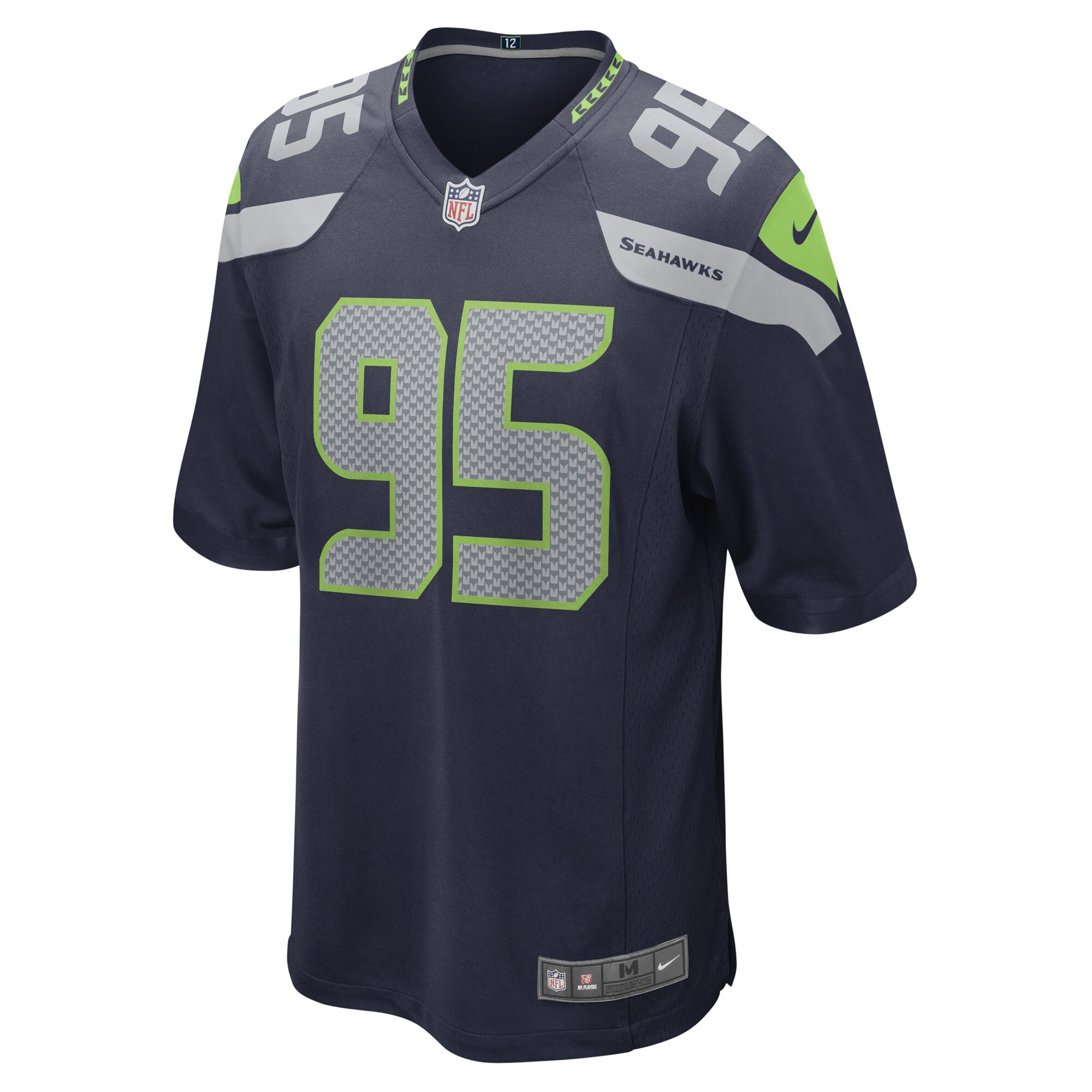 Alternative view of Men's Seattle Seahawks Myles Adams College Navy Game Player Jersey JS8295 nicesnker