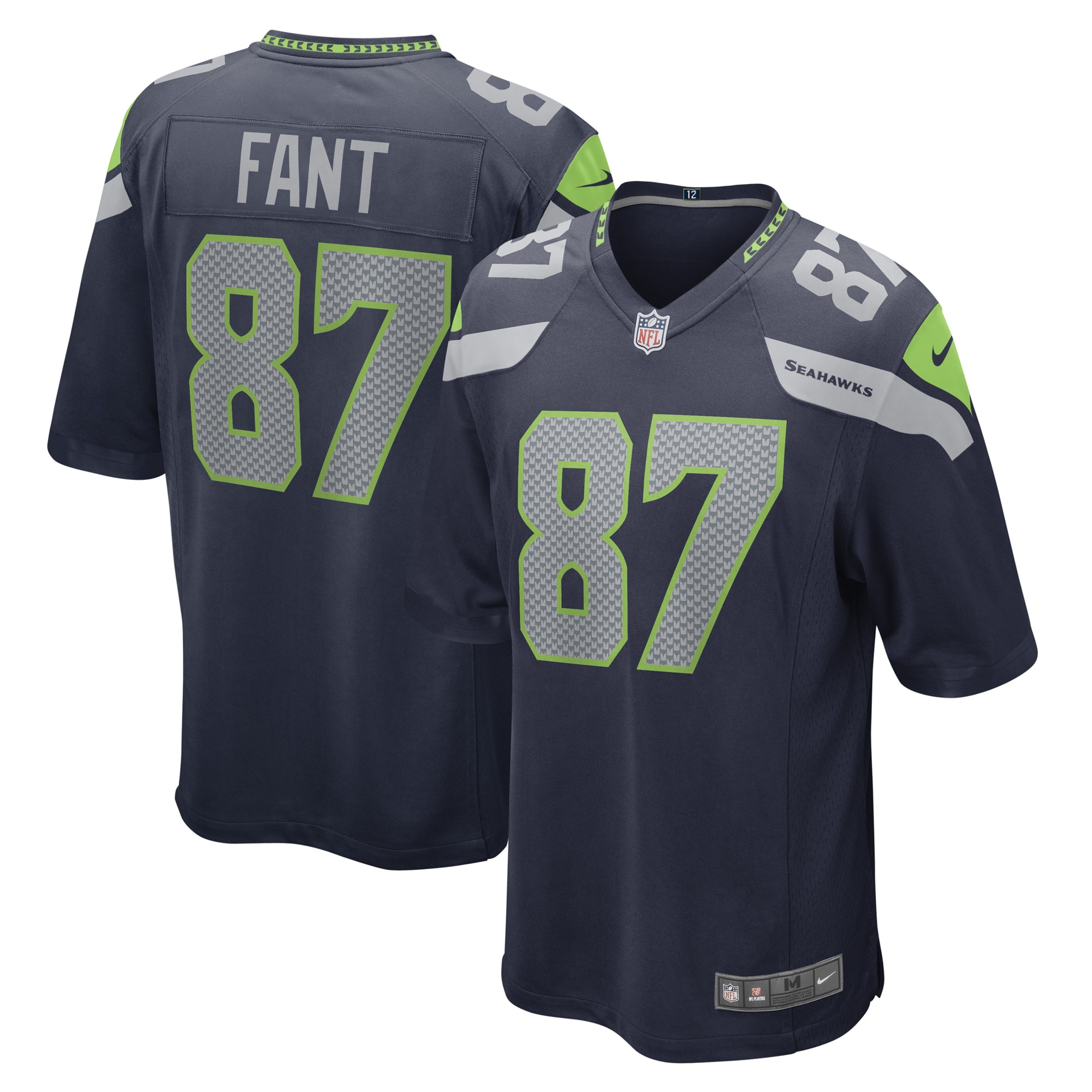 Men's Seattle Seahawks Noah Fant College Navy Game Player Jersey JS2917 nicesnker
