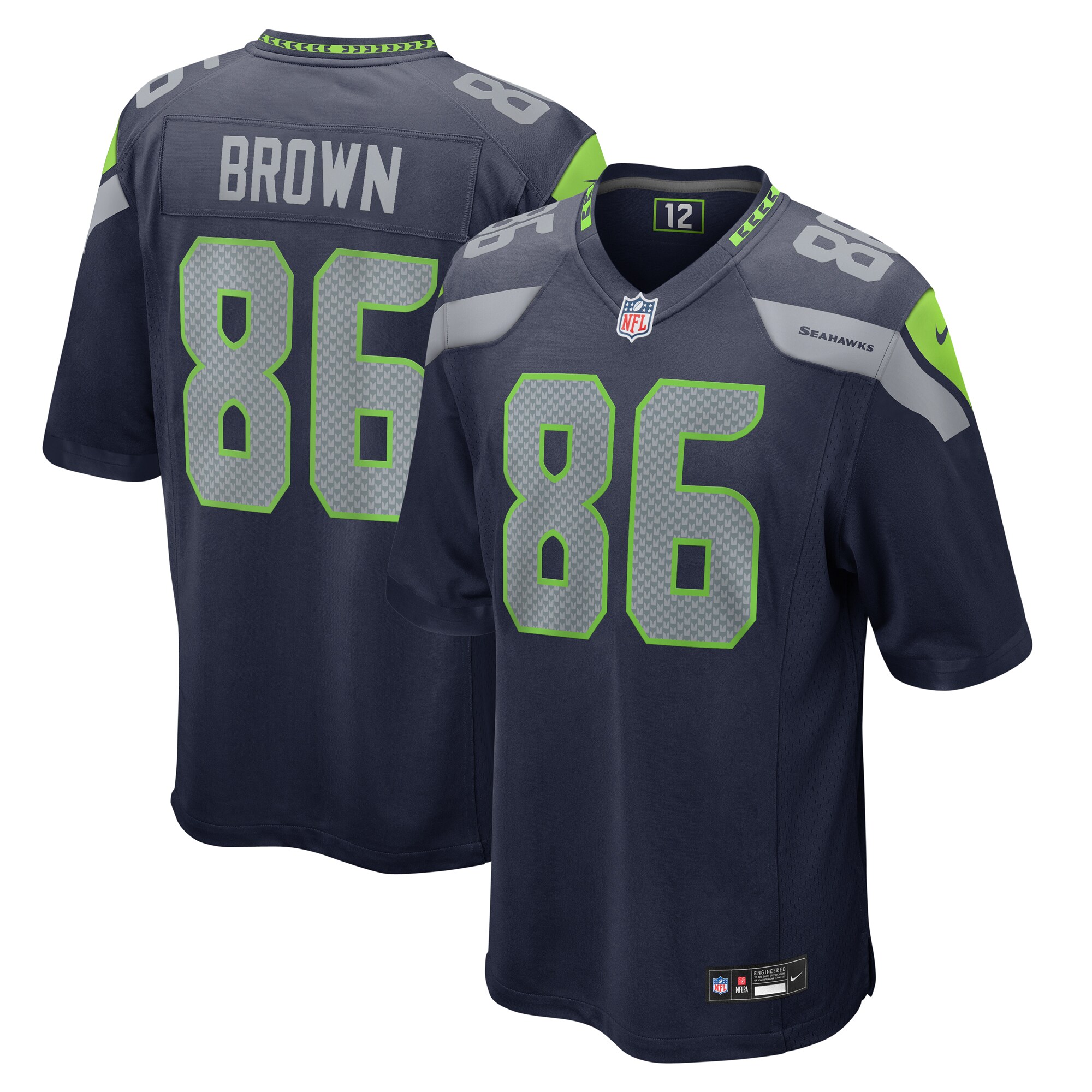 Men's Seattle Seahawks Pharaoh Brown College Navy Game Jersey JS5999 nicesnker