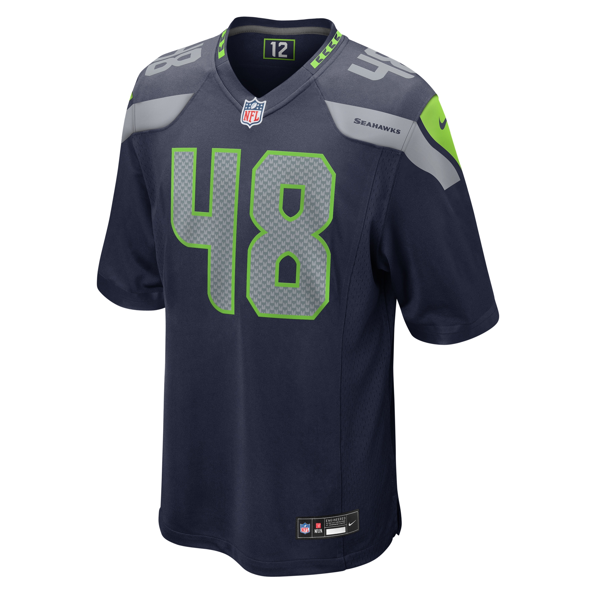 Alternative view of Men's Seattle Seahawks Tyrice Knight College Navy Game Jersey JS7497 nicesnker