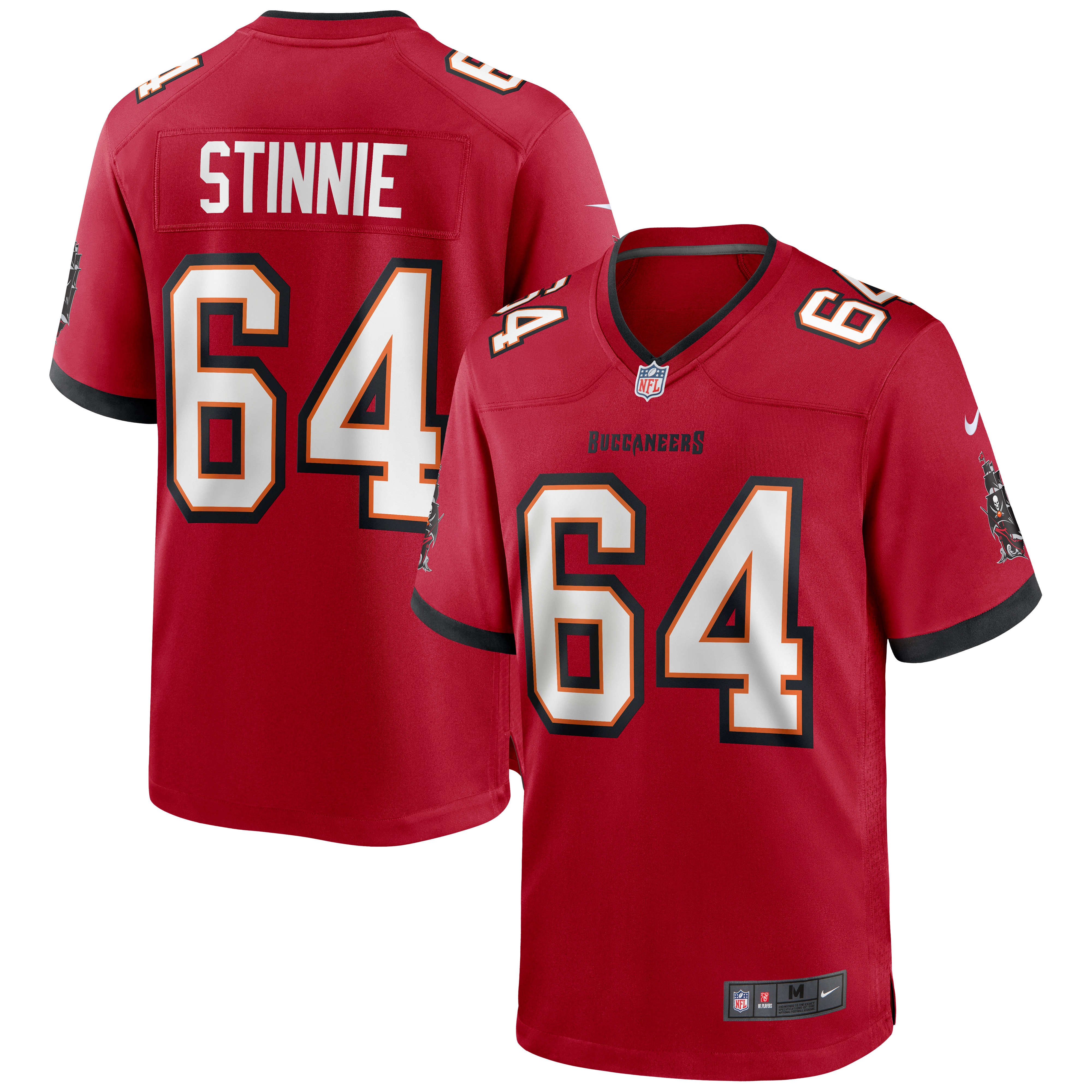 Men's Tampa Bay Buccaneers Aaron Stinnie Red Game Jersey JS1518 nicesnker