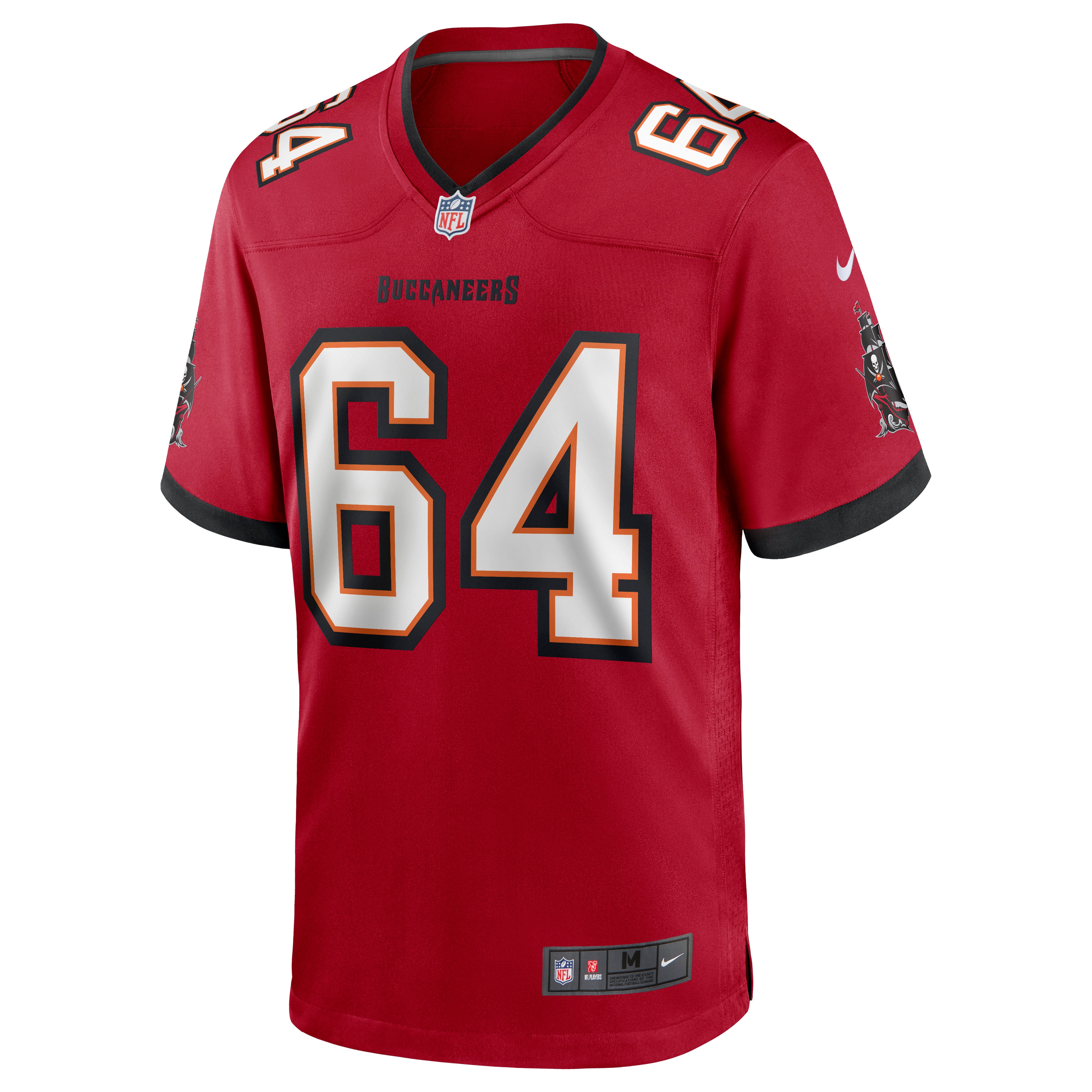 Alternative view of Men's Tampa Bay Buccaneers Aaron Stinnie Red Game Jersey JS1518 nicesnker