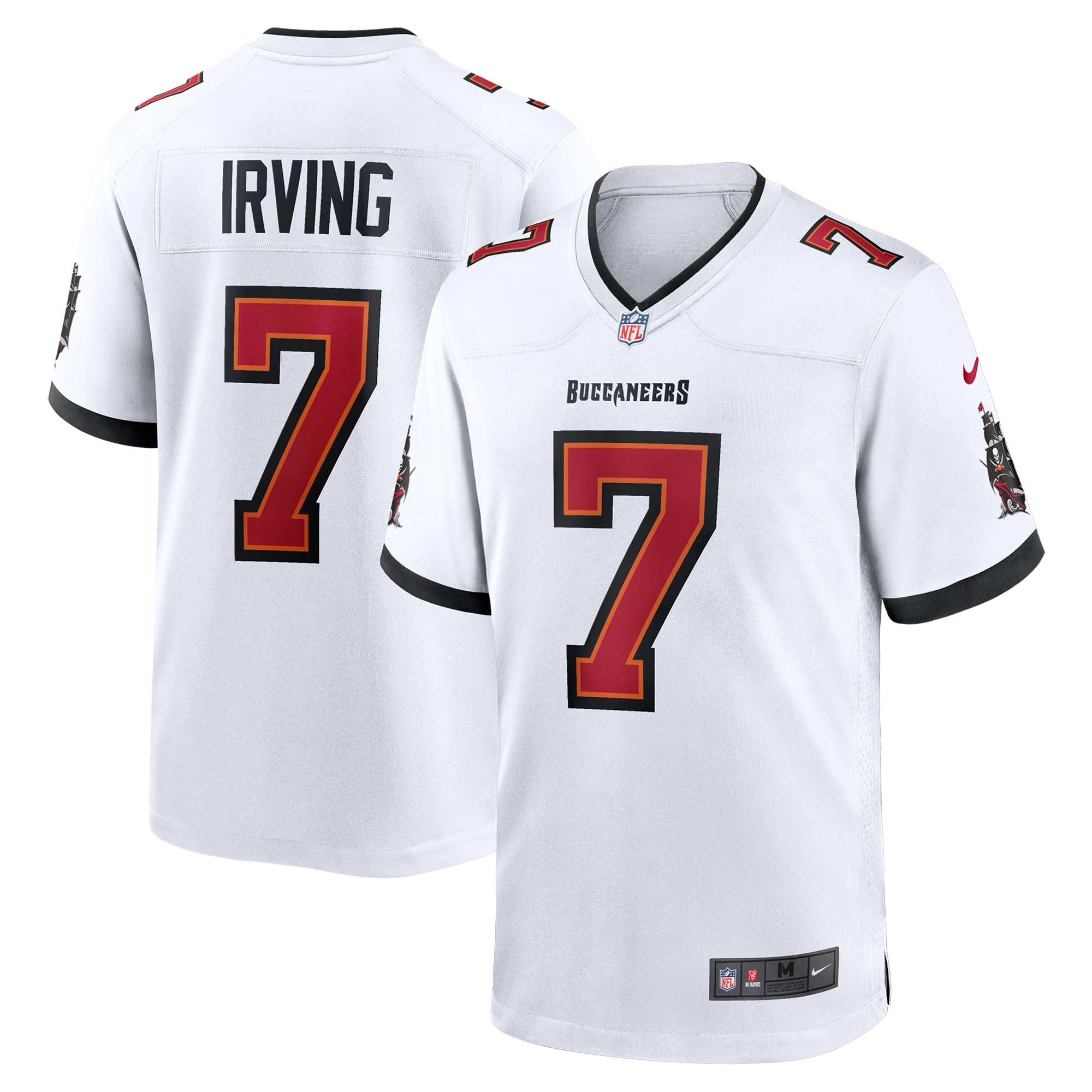 Men's Tampa Bay Buccaneers Bucky Irving White Game Jersey JS4922 nicesnker