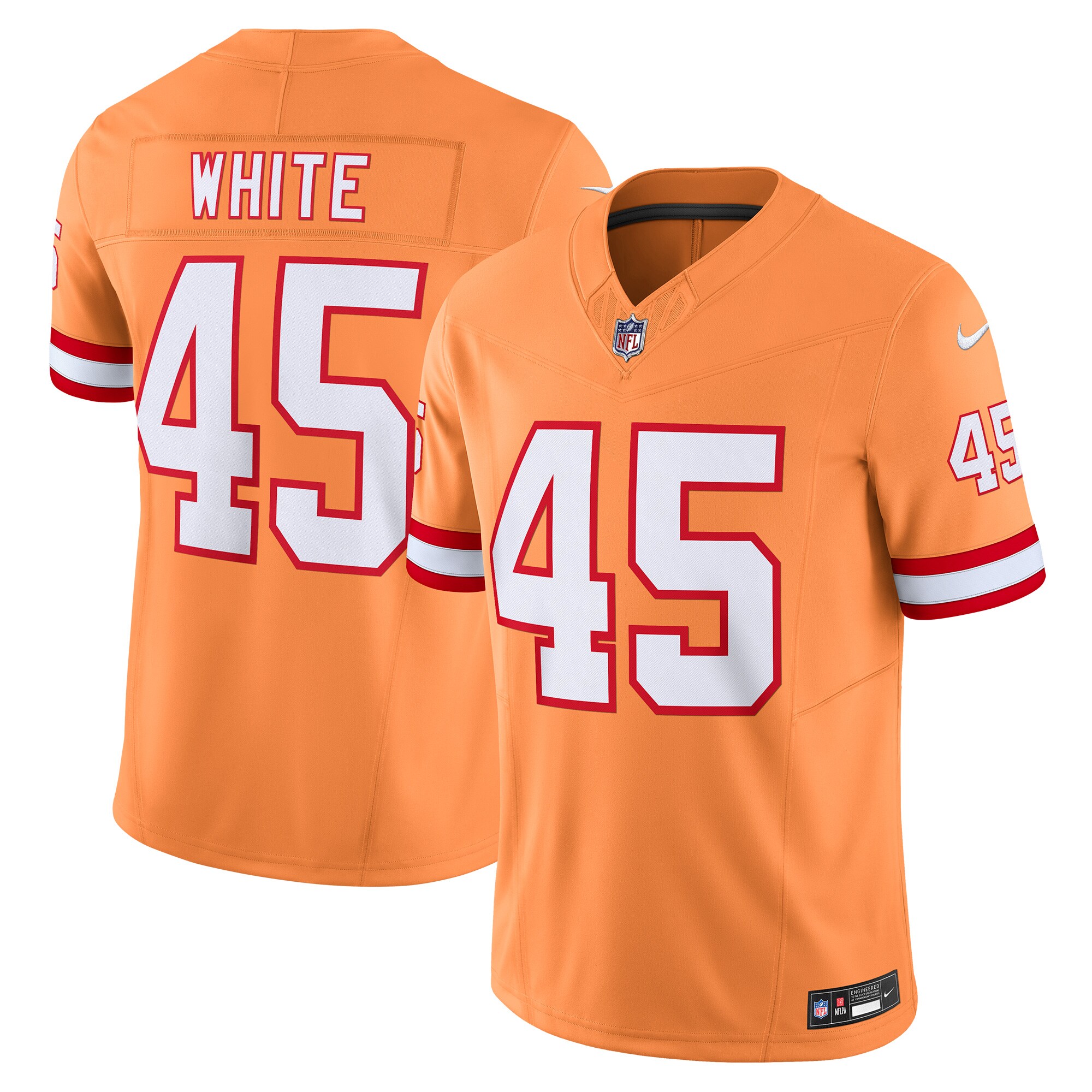 Men's Tampa Bay Buccaneers Devin White Orange Vapor F.U.S.E. Limited Jersey JS9258 nicesnker