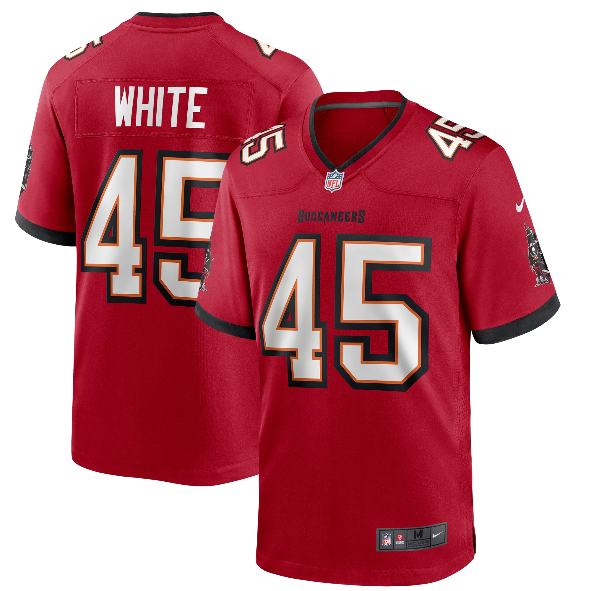 Men's Tampa Bay Buccaneers Devin White Red Player Game Jersey JS8480 nicesnker